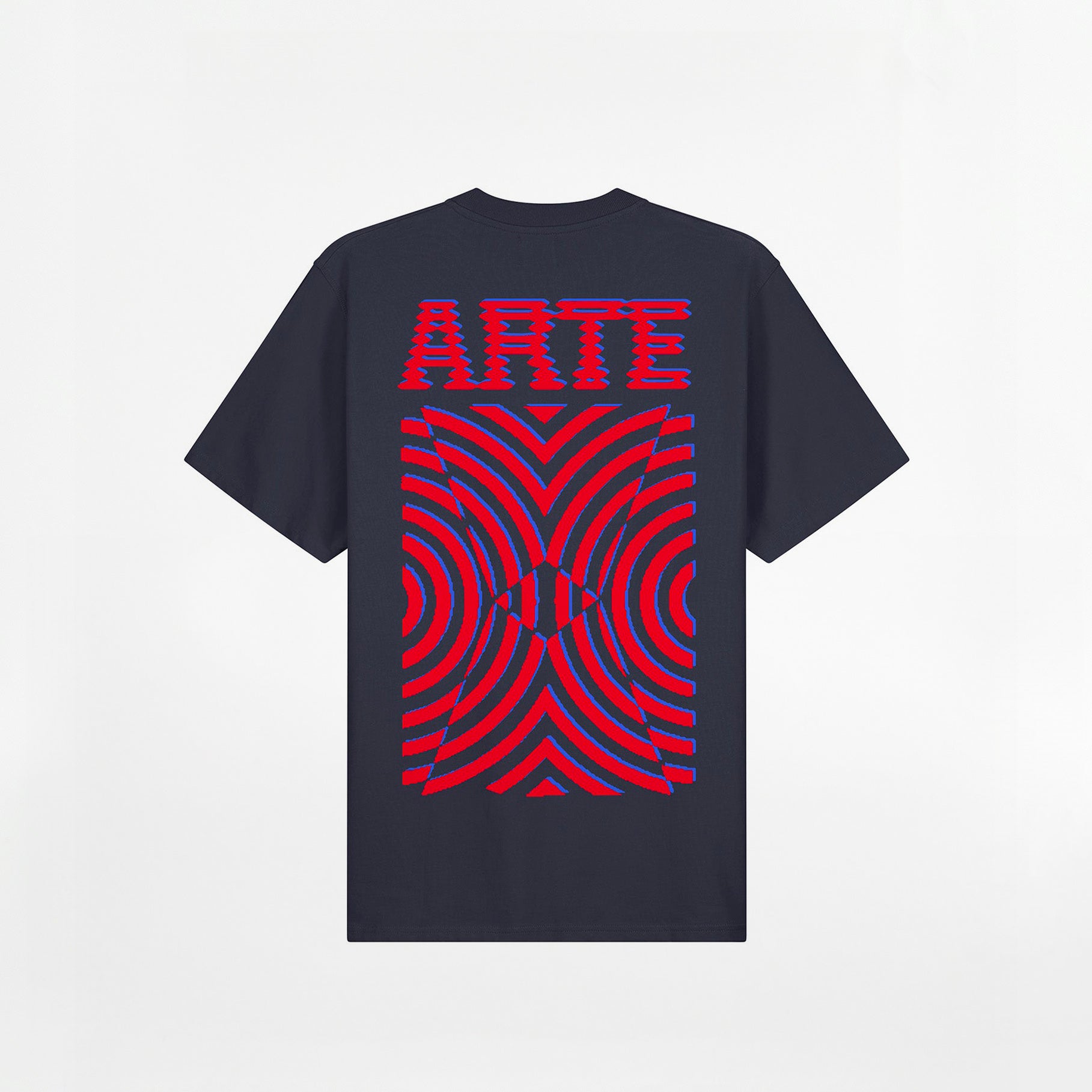 T-shirt Arte Mural Print Bleu Marine