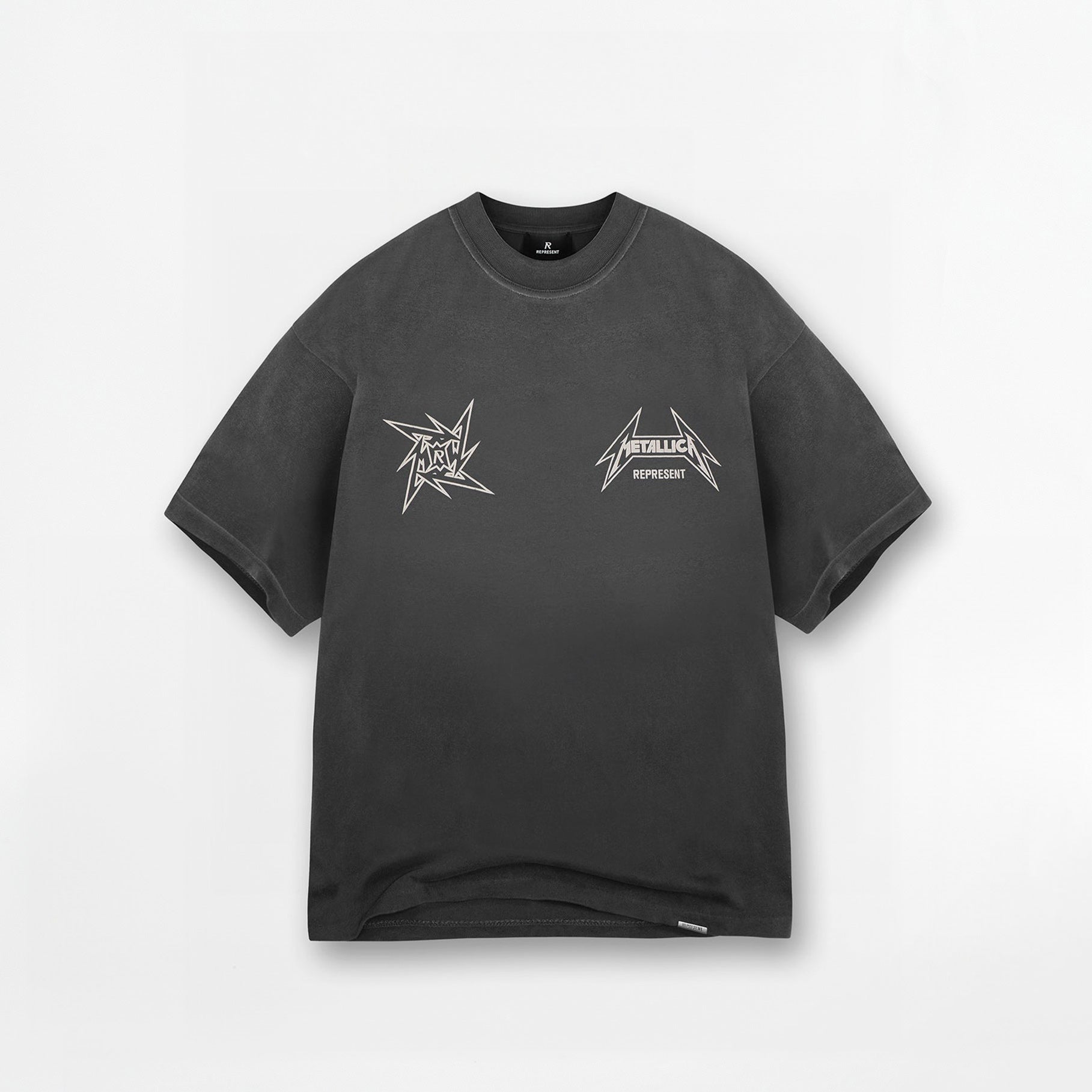 T-shirt Represent x Metallica Local Crew Noir Vintage