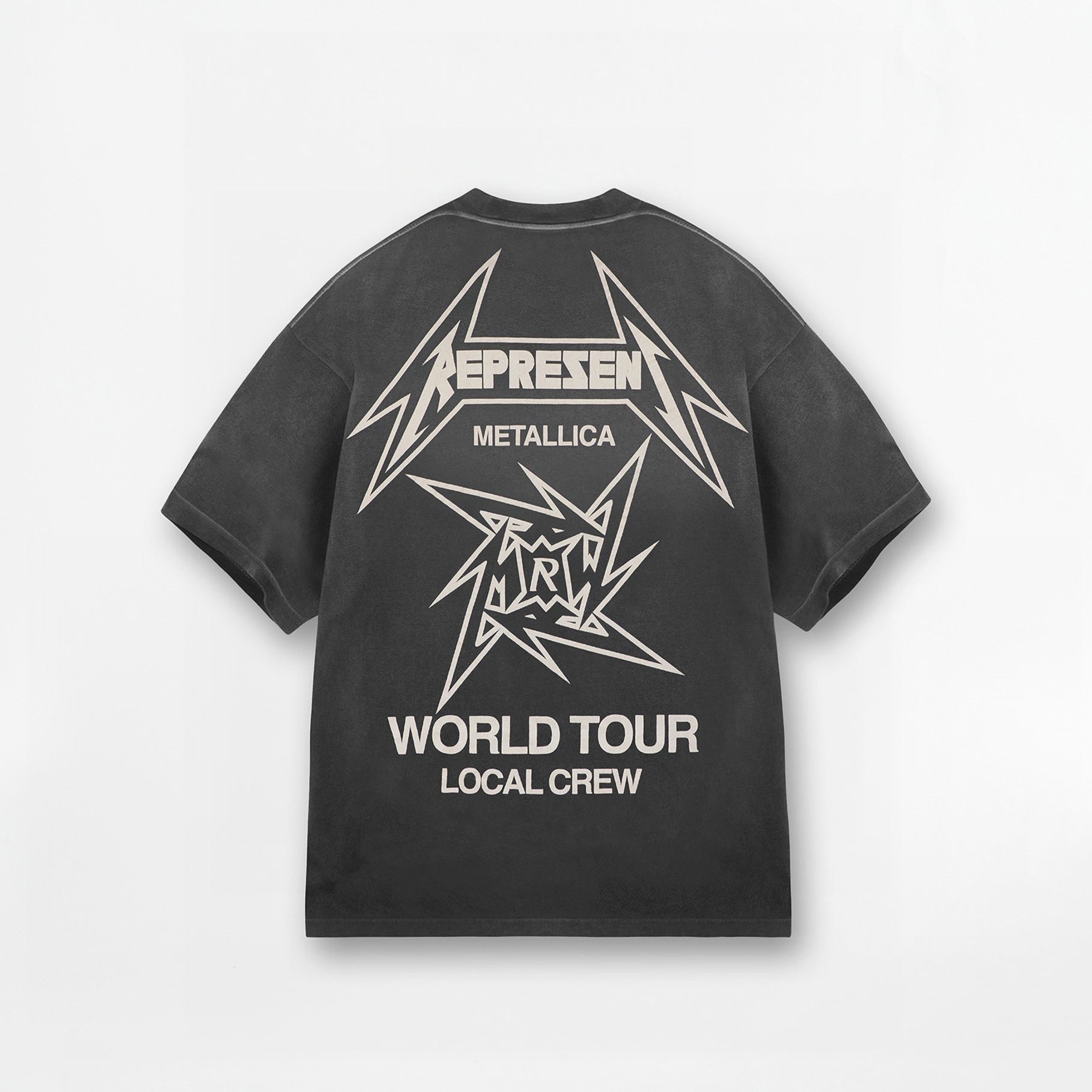 T-shirt Represent x Metallica Local Crew Noir Vintage