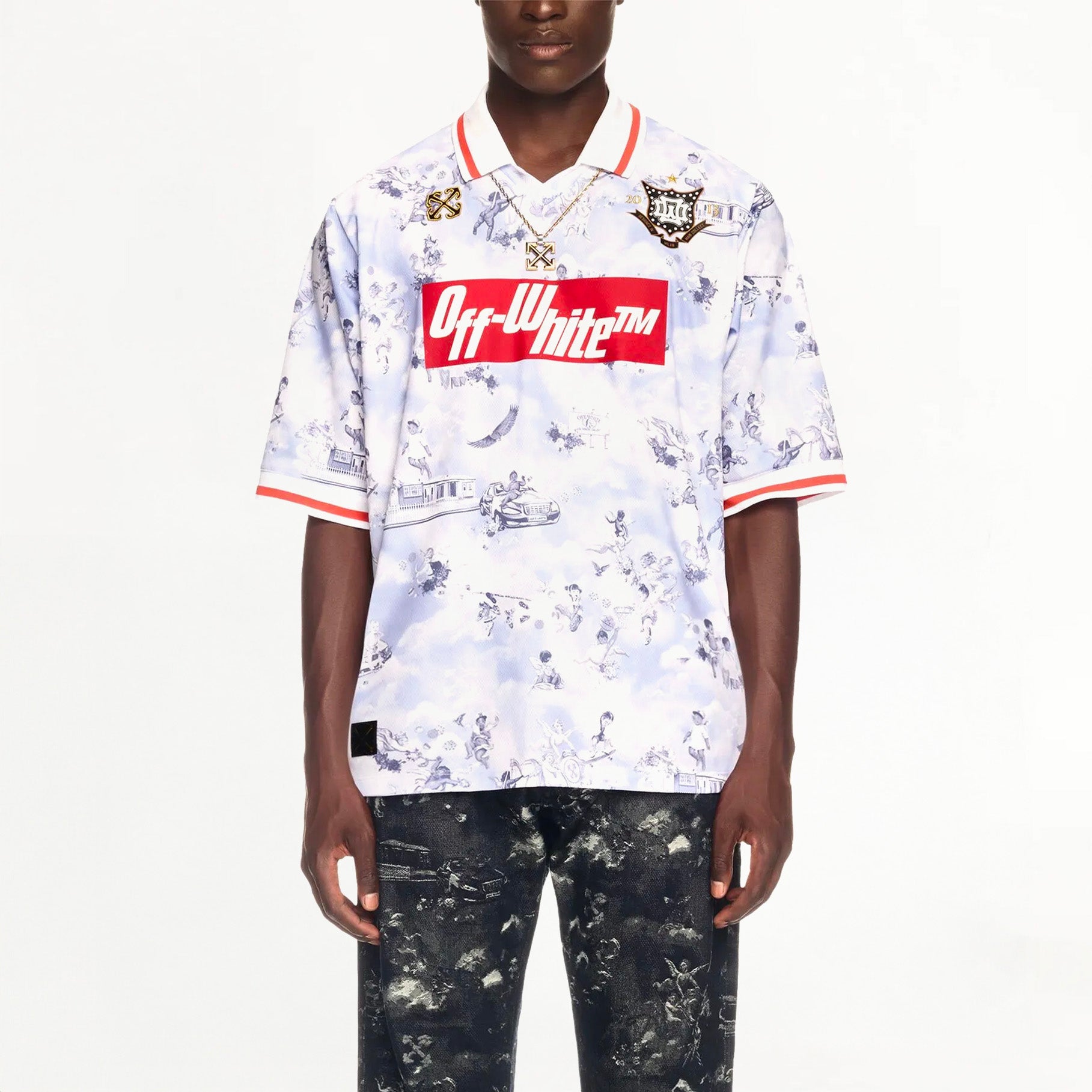 T-shirt Off-White Lilac Fresco Soccer Blanc/Bleu