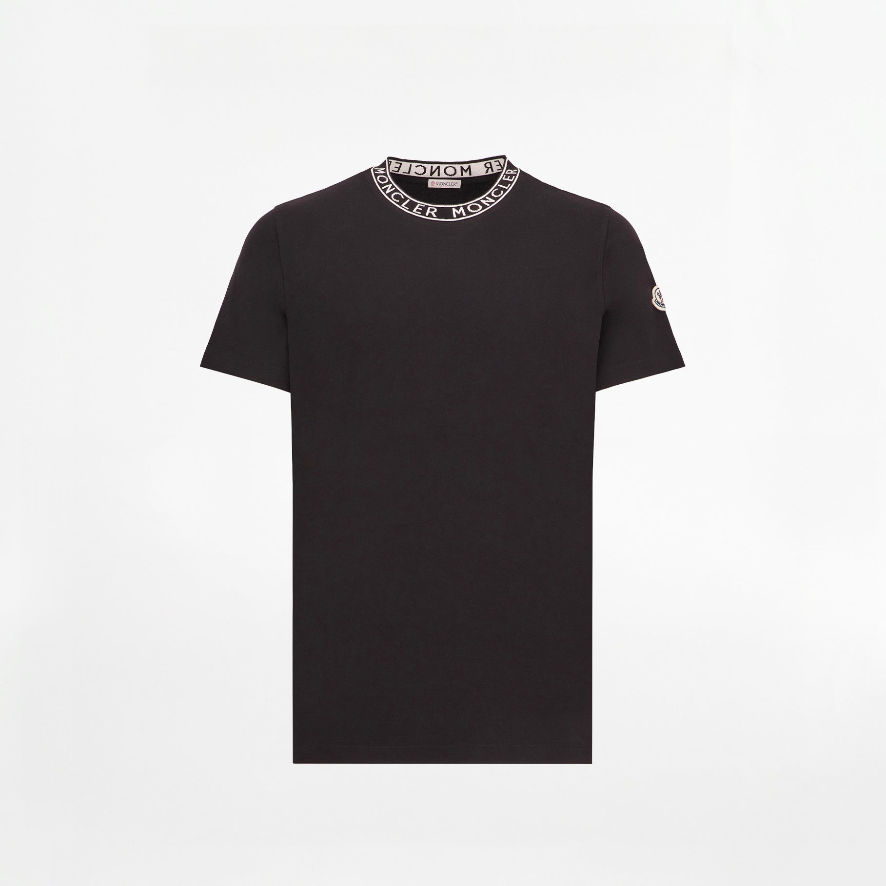 T-shirt Moncler Logo Col Noir