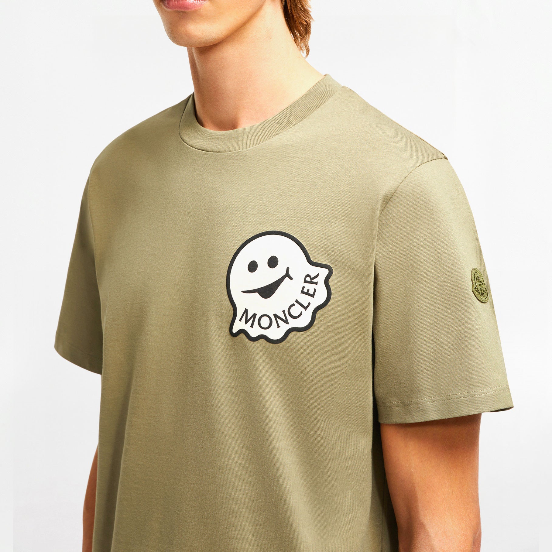 T-shirt Moncler Ghost Logo Sage Green