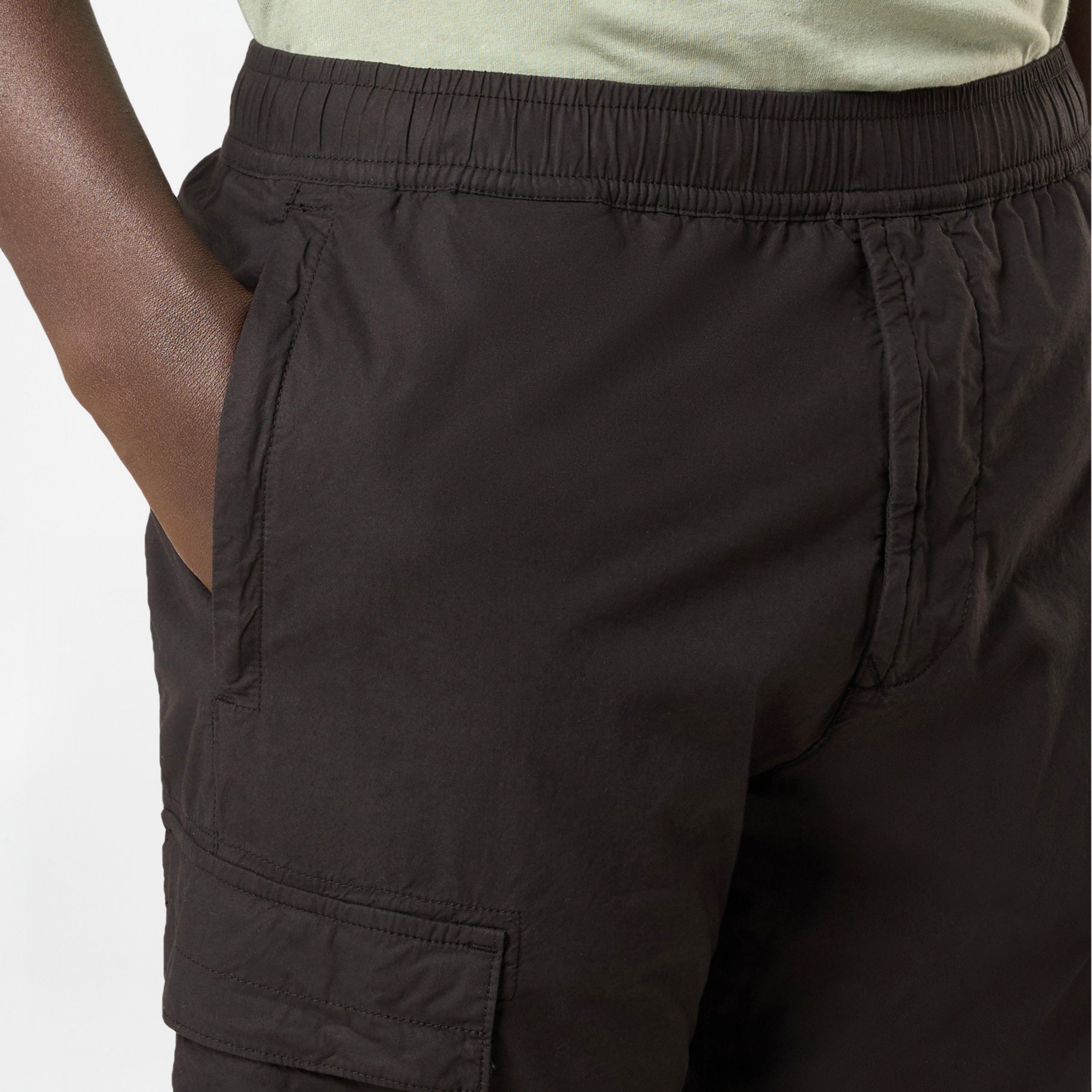 Pantalon Cargo Stone Island Stretch Cotton Tela Paracadute 3100031 Noir