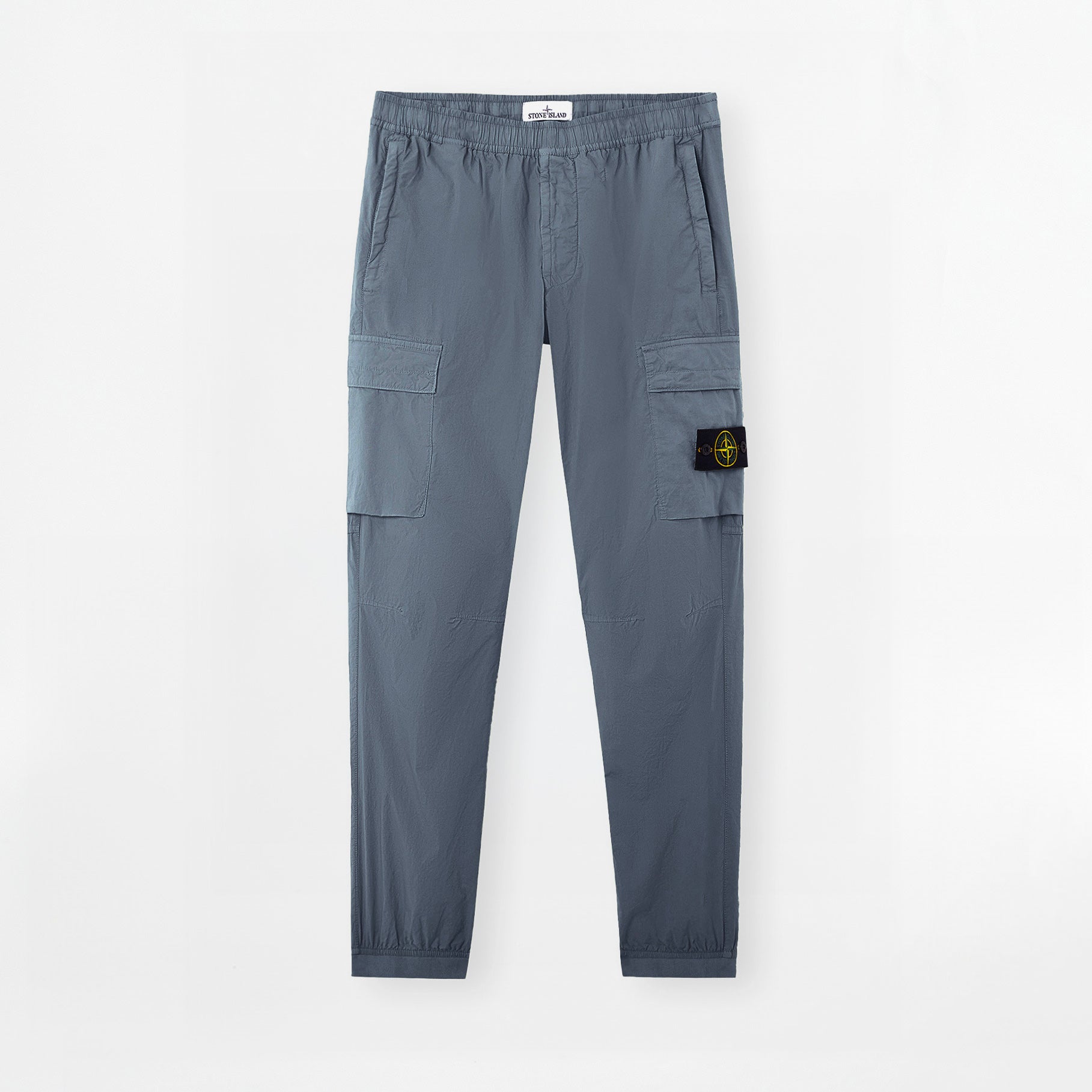 Pantalon Cargo Stone Island Stretch Cotton Tela Paracadute 3100031 Bleu Avio