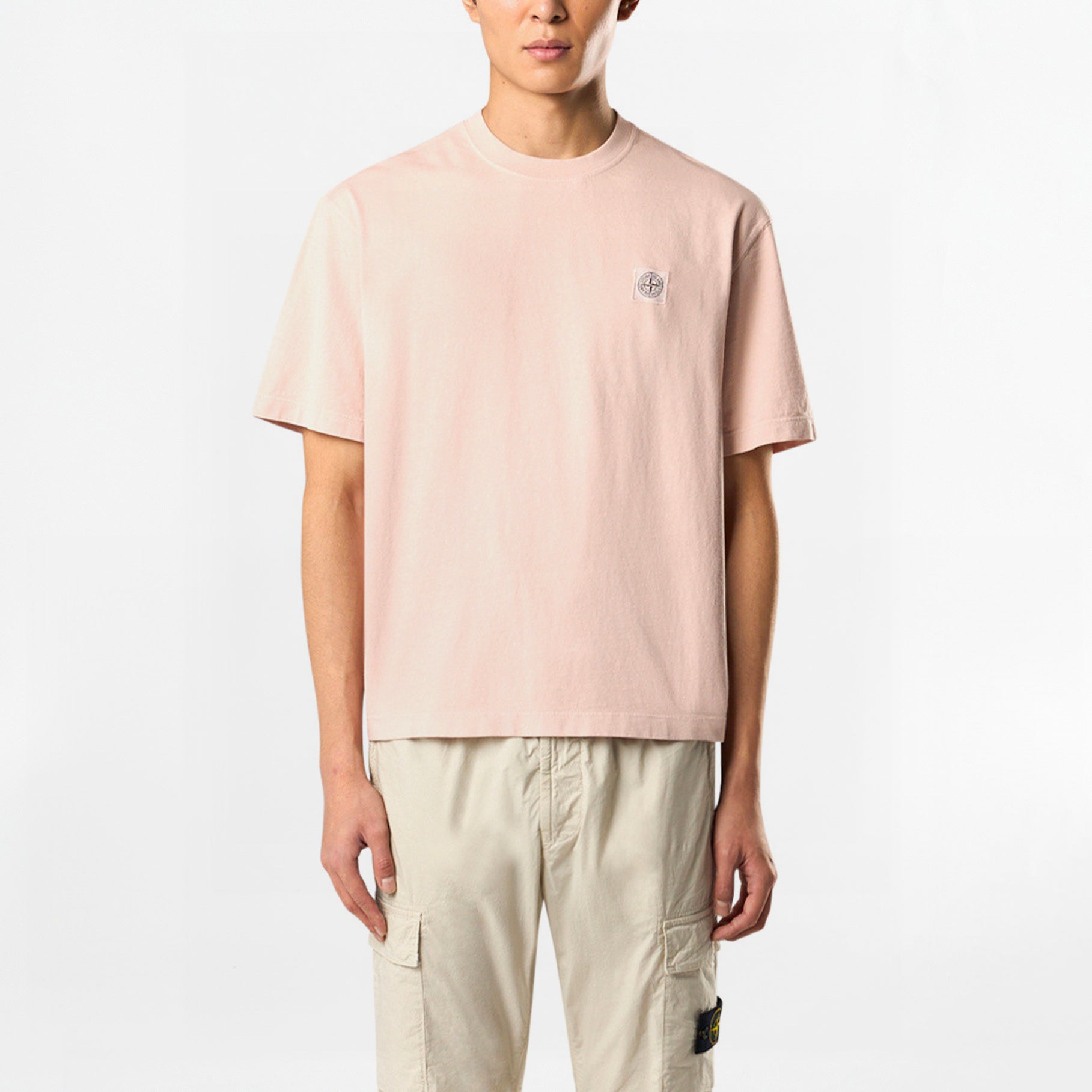 T-shirt Stone Island Combed Organic Cotton Jersey 2100034 Rose