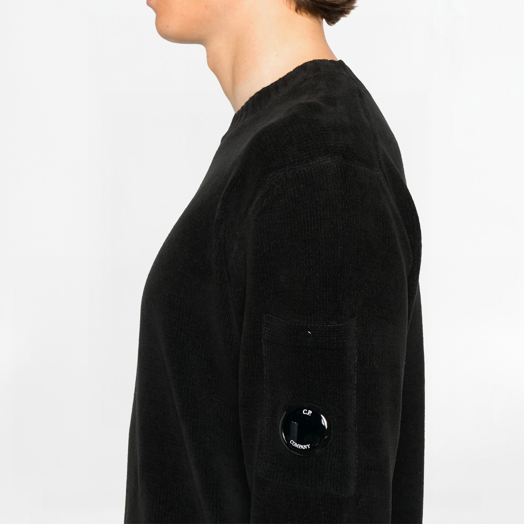 Pull CP Company Cotton Chenille Noir