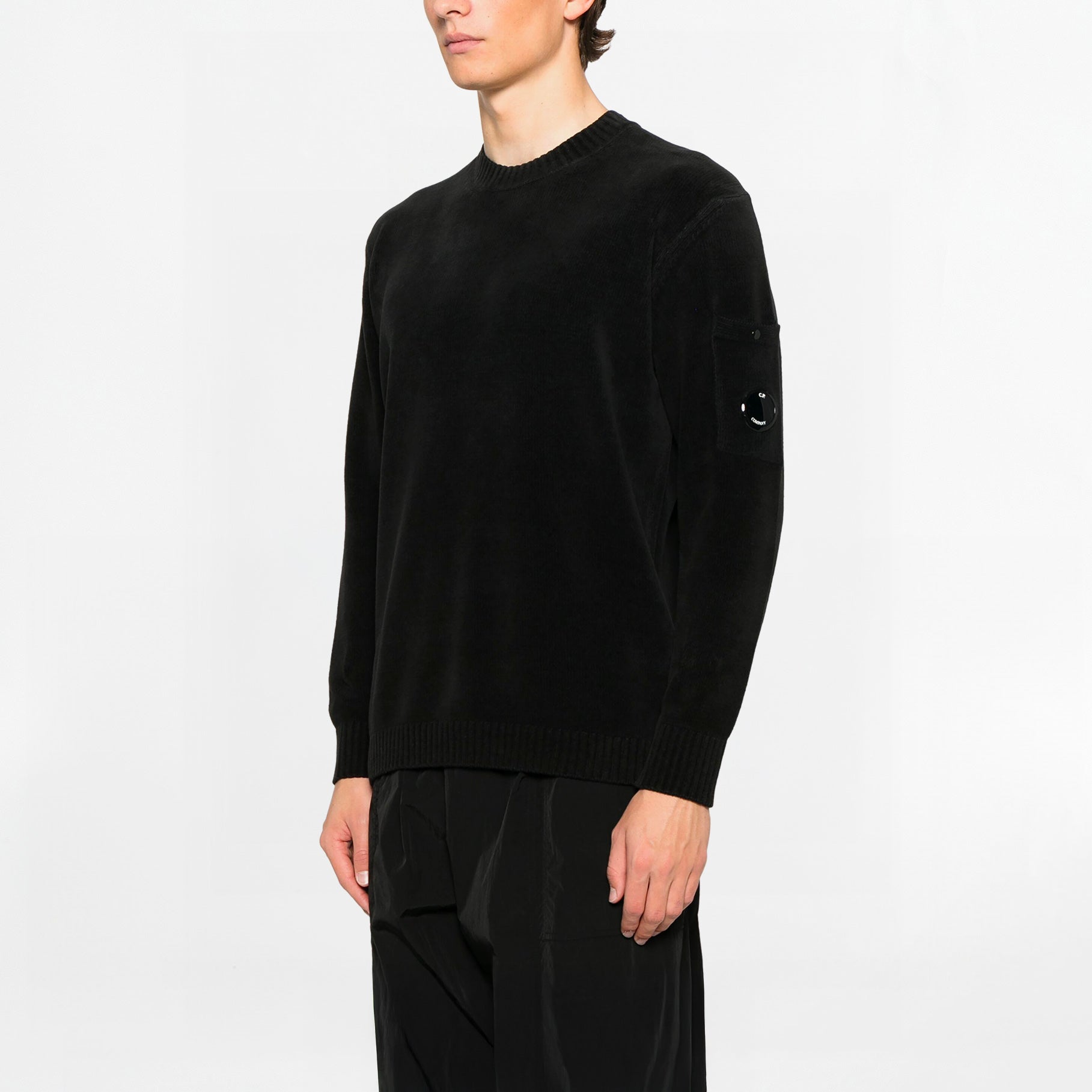 Pull CP Company Cotton Chenille Noir