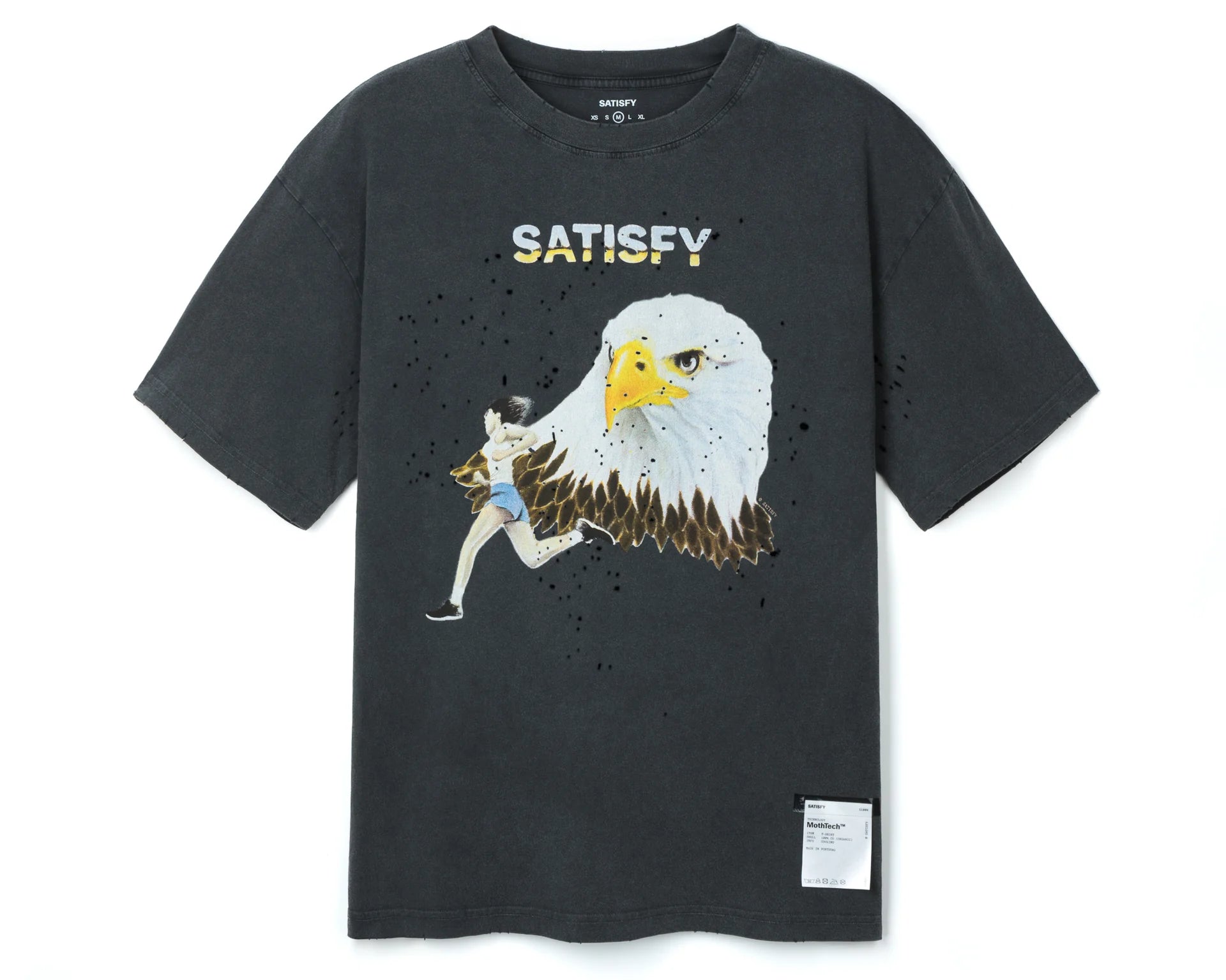 T-shirt Satisfy MothTech™ Aged Black Graphic