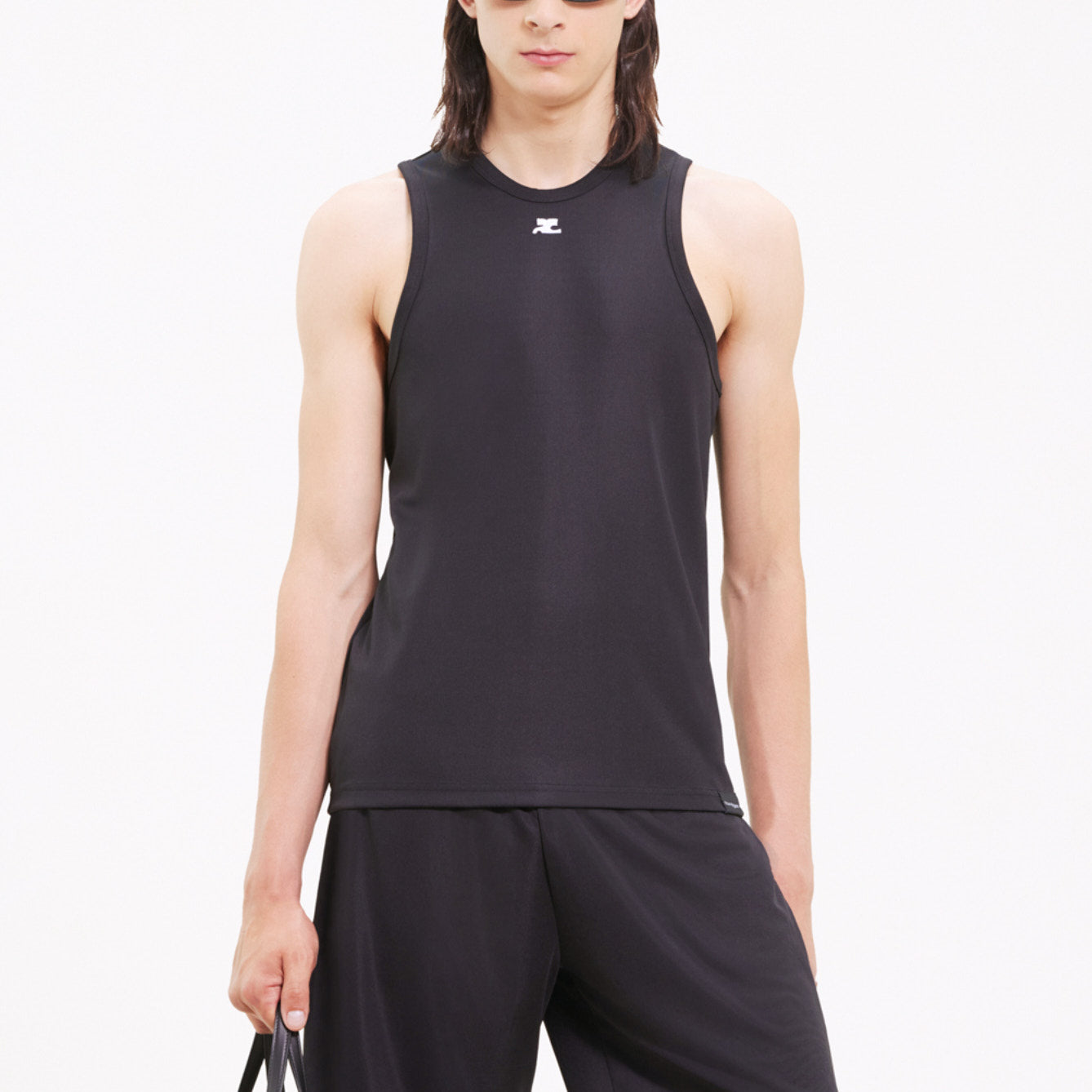 Debardeur Courreges Sport Light Lycra Noir