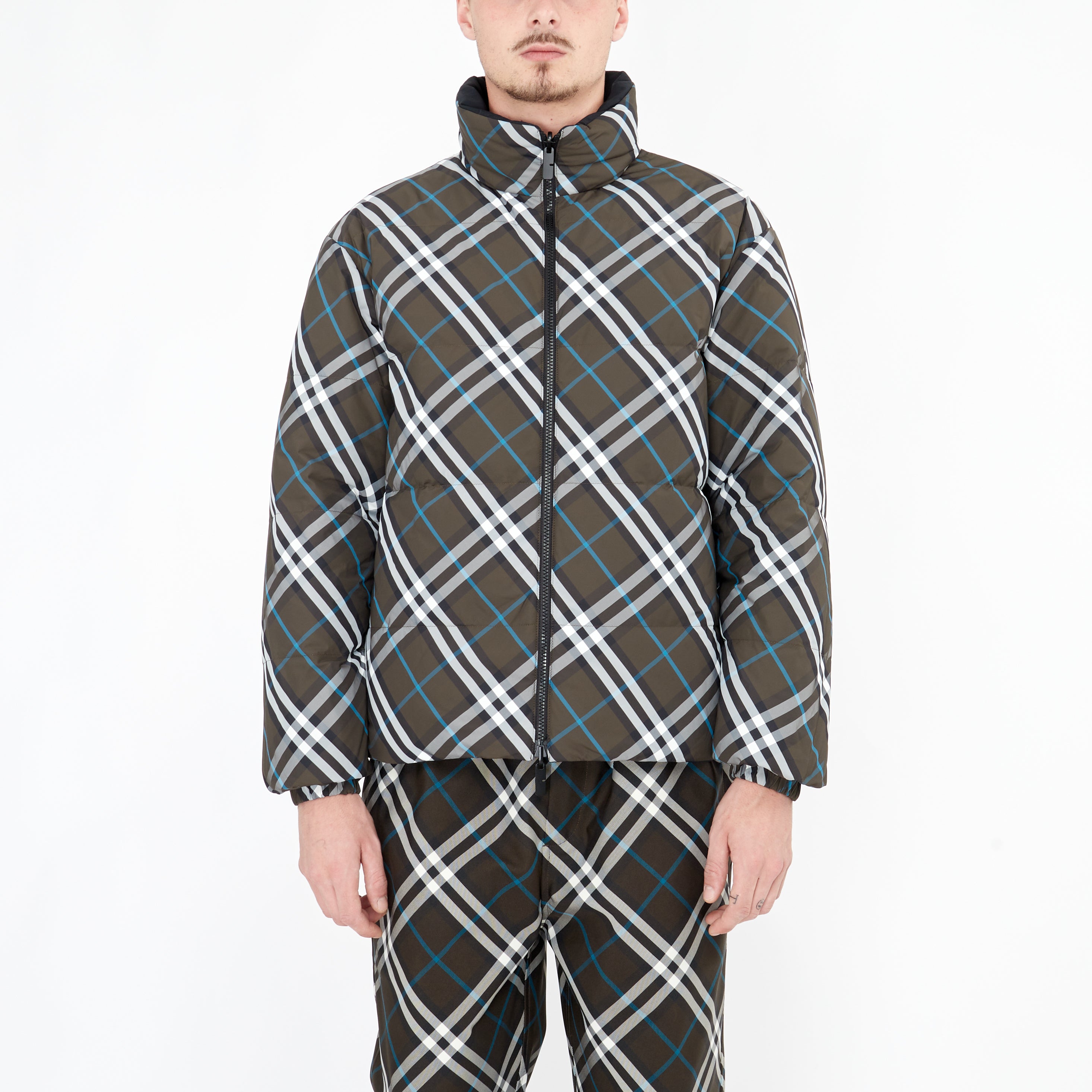 Doudoune Réversible Burberry en Nylon Check