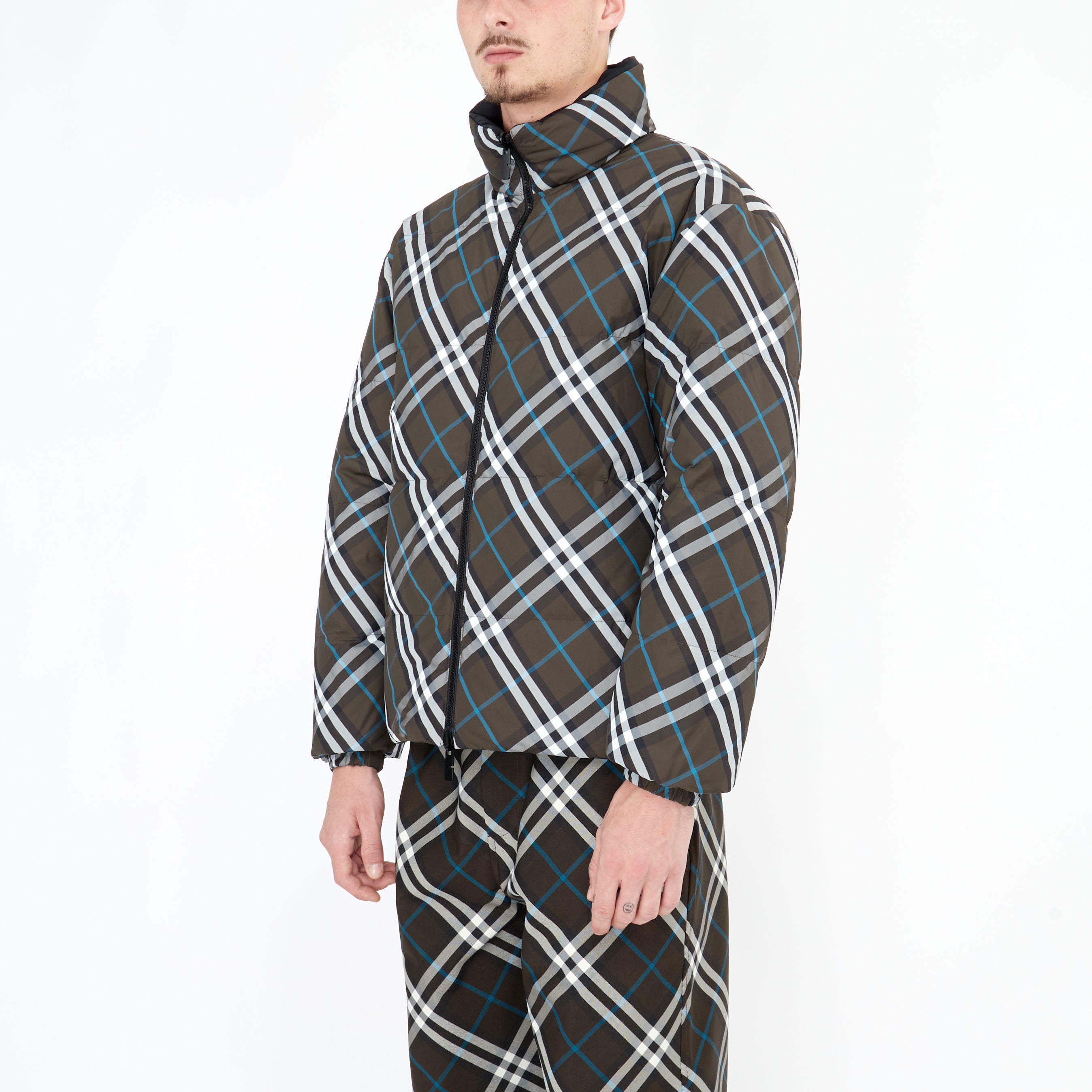 Doudoune Réversible Burberry en Nylon Check