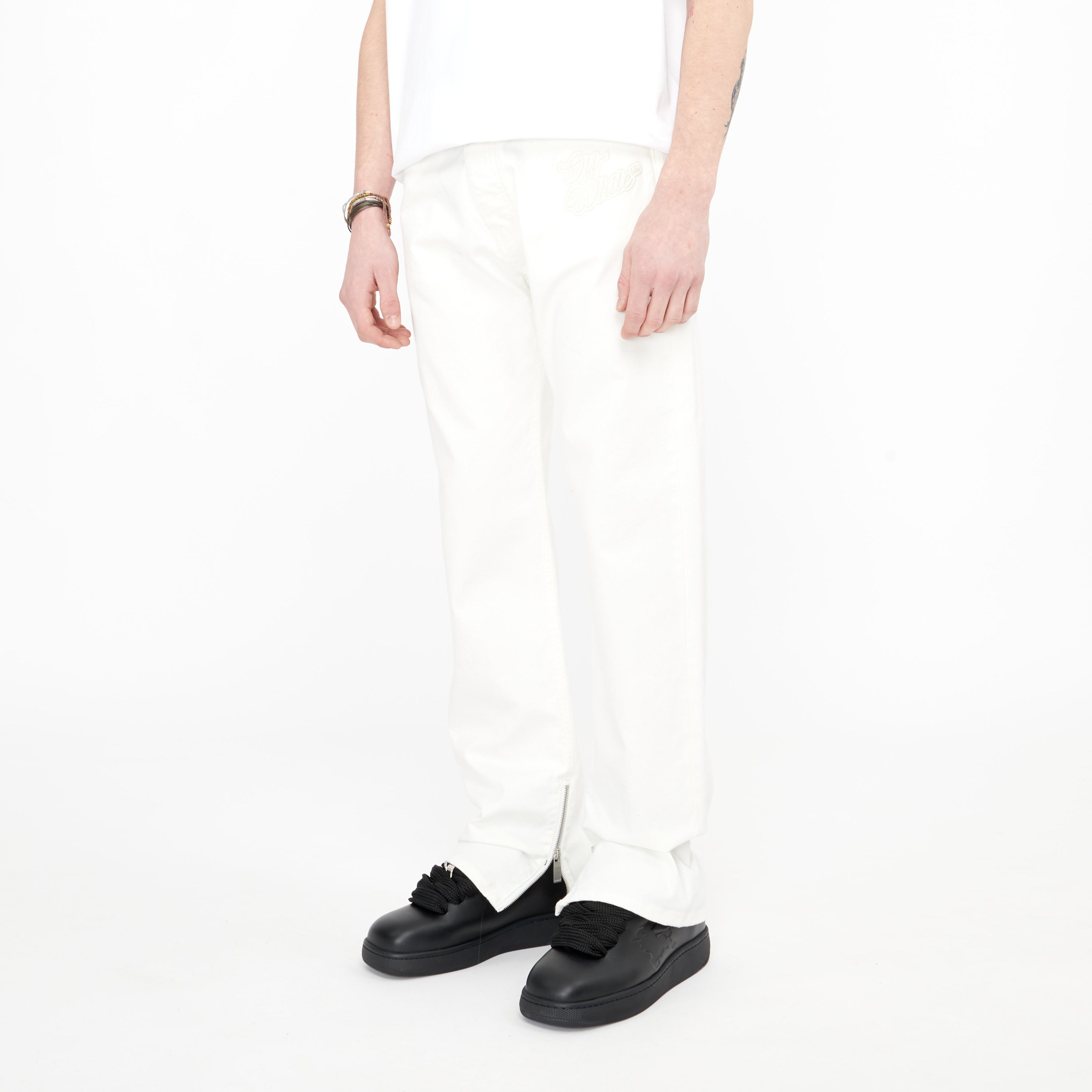 Jeans Off-White Blanc Logo 90s