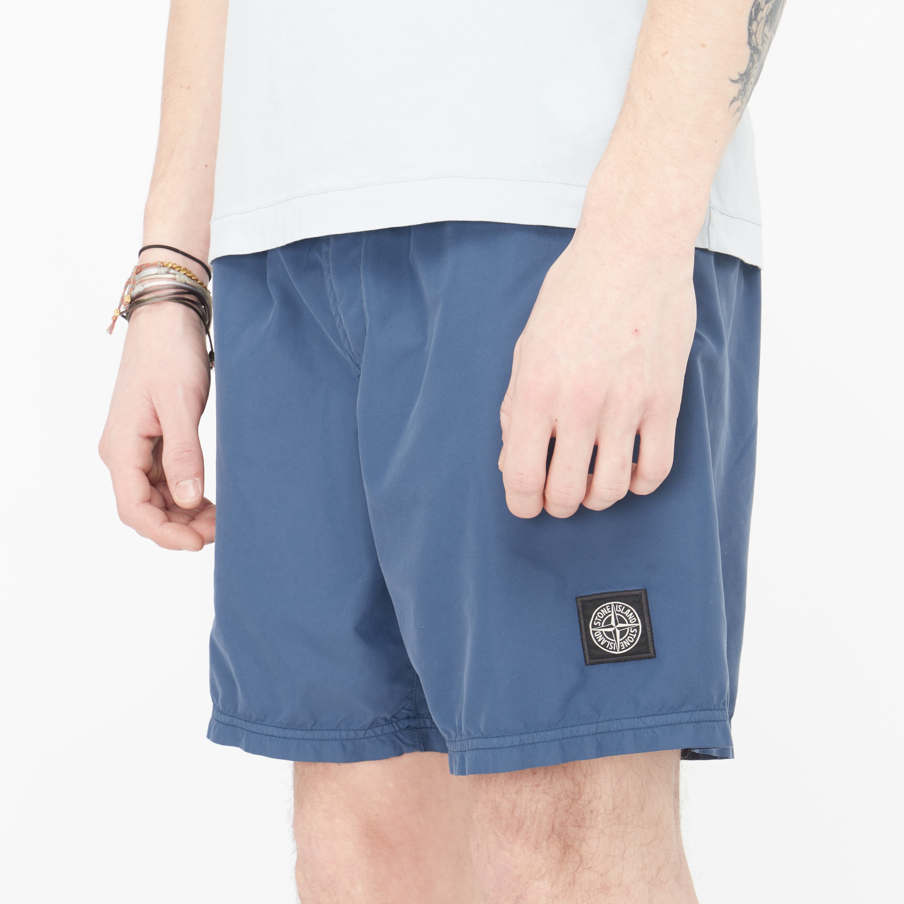 Maillot de Bain Stone Island Brushed Nylon Bleu B0946