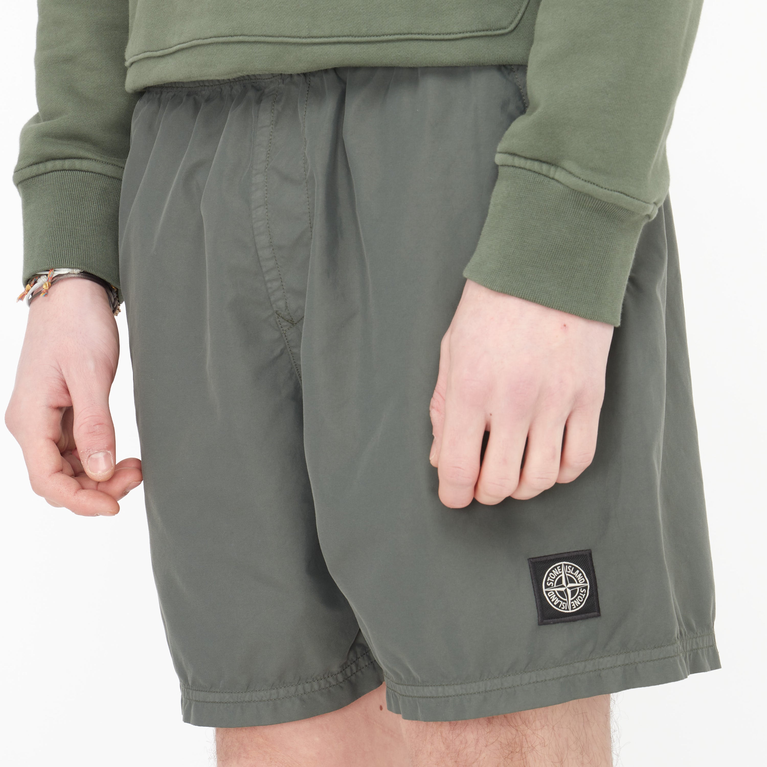 Maillot De Bain Stone Island Brushed Nylon Kaki B0946