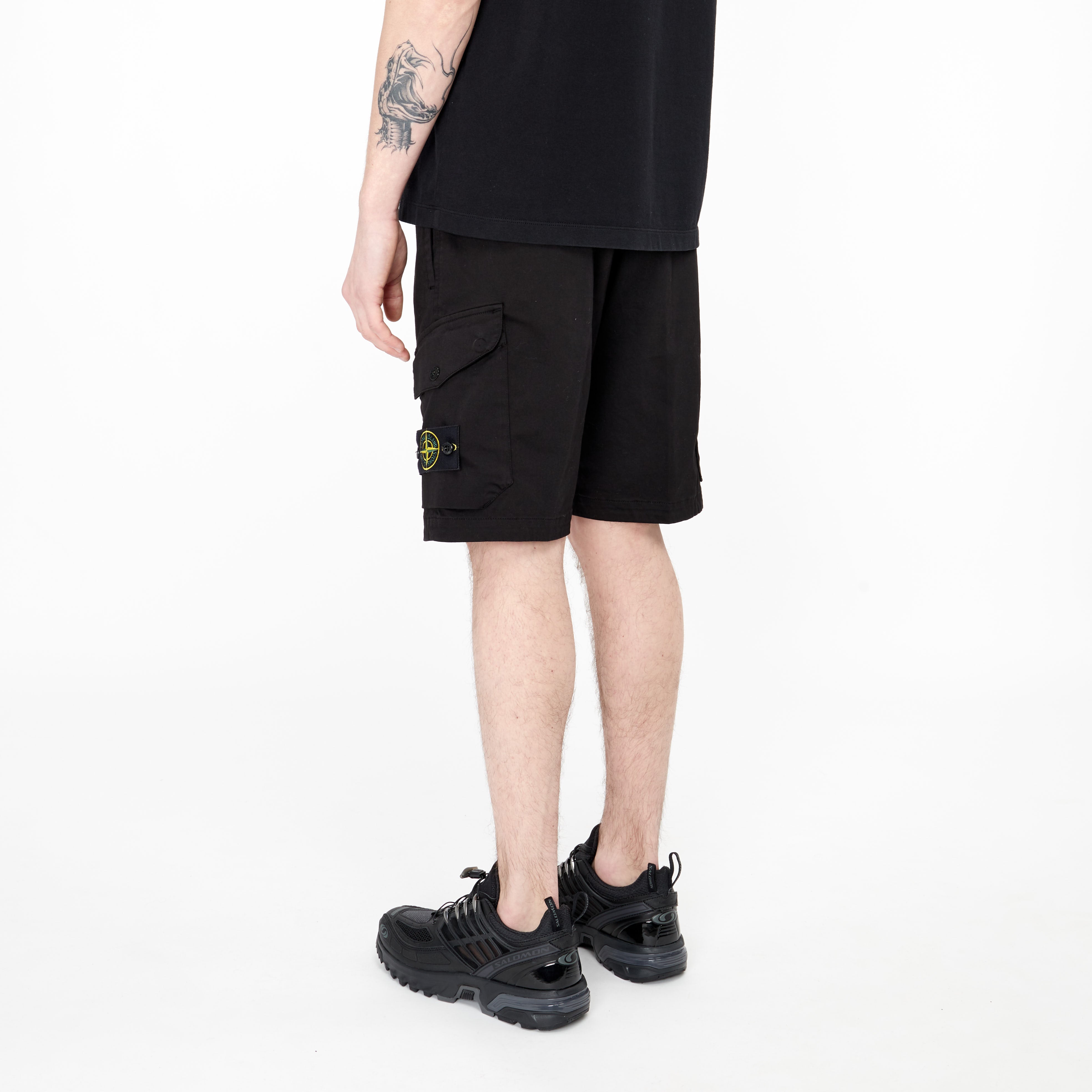 Bermuda Stone Island Cargo Classique Noir L0312