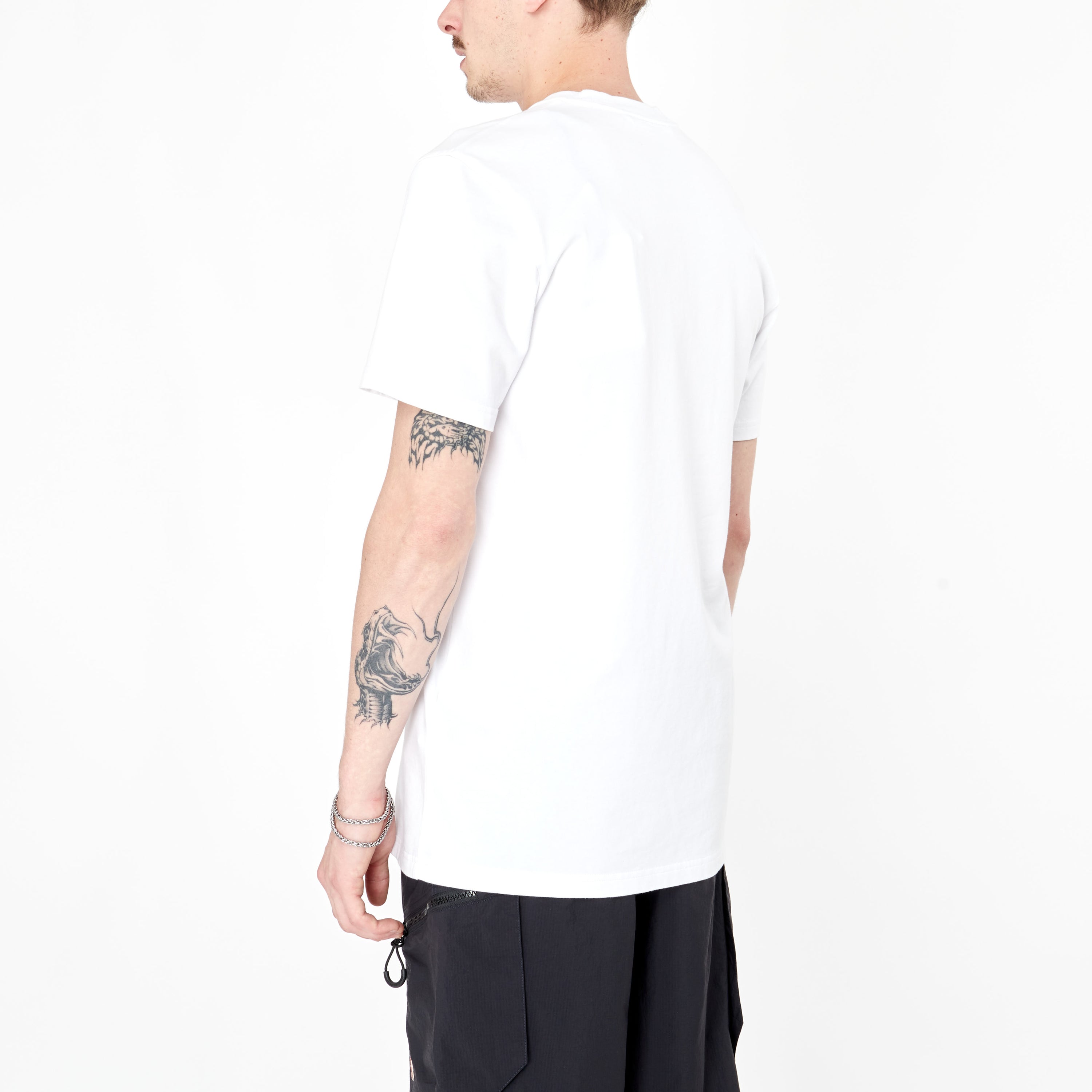 T-shirt Moncler Macaron Logo Blanc