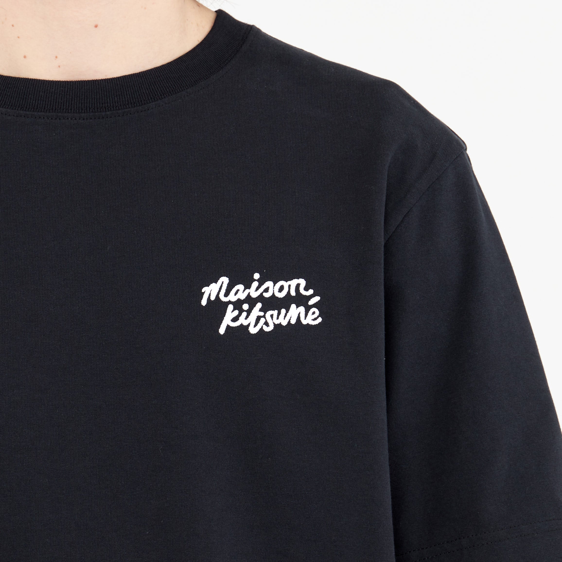 T-shirt Maison Kitsune Handwriting Comfort Noir