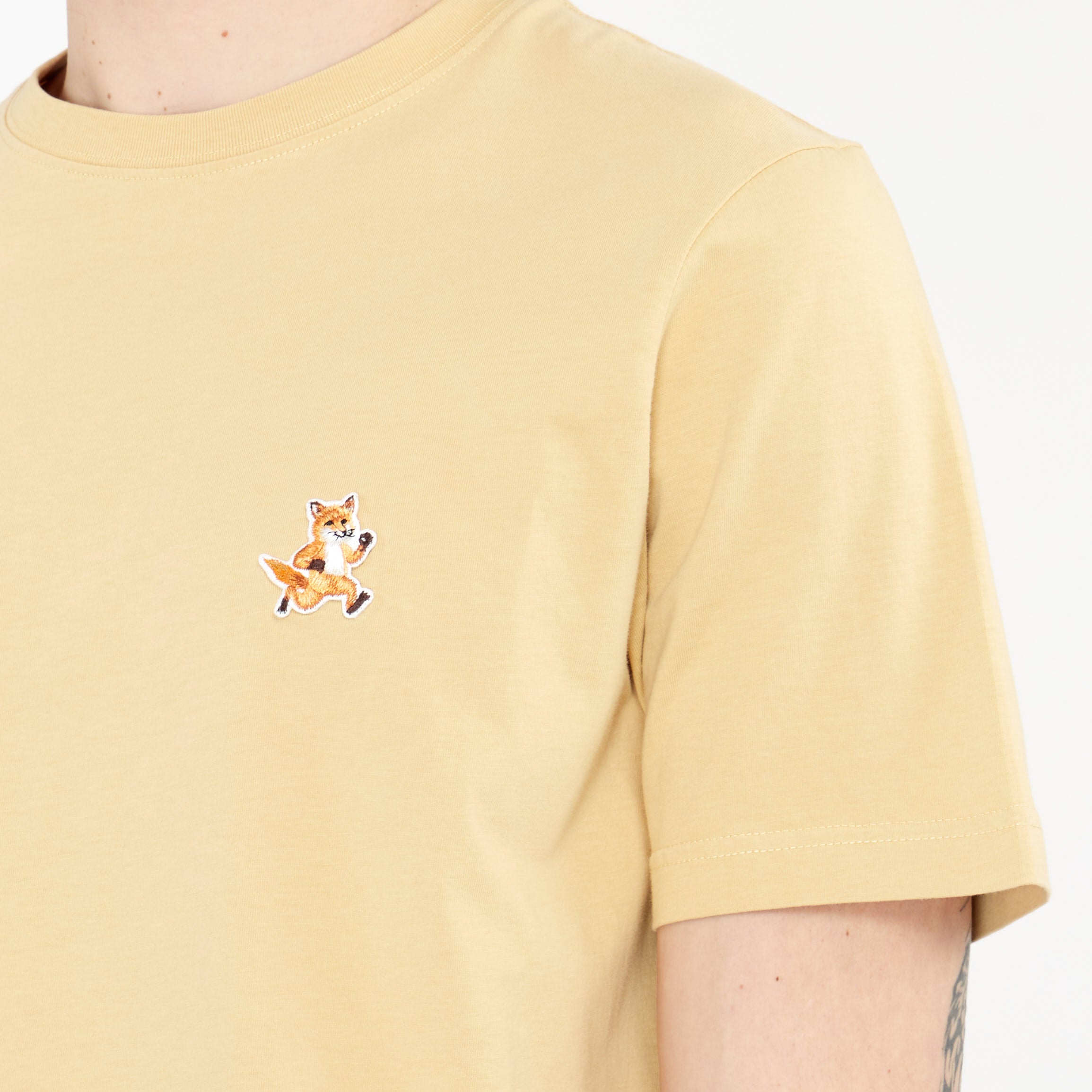 T-shirt Maison Kitsune Speedy Fox Patch Beige
