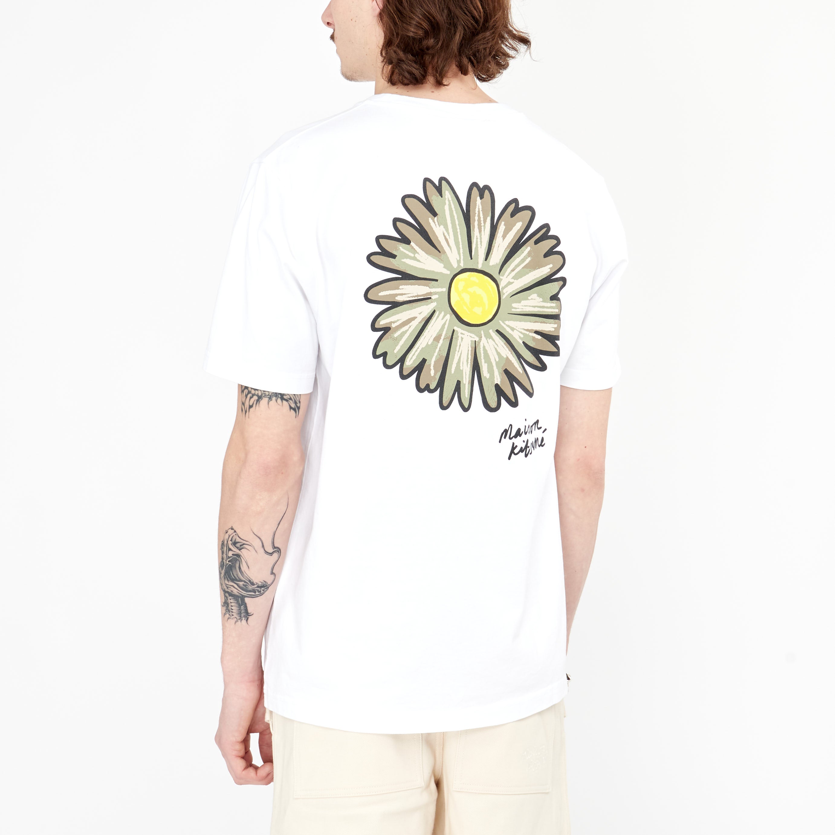 T-shirt Maison Kitsune Flower Blanc