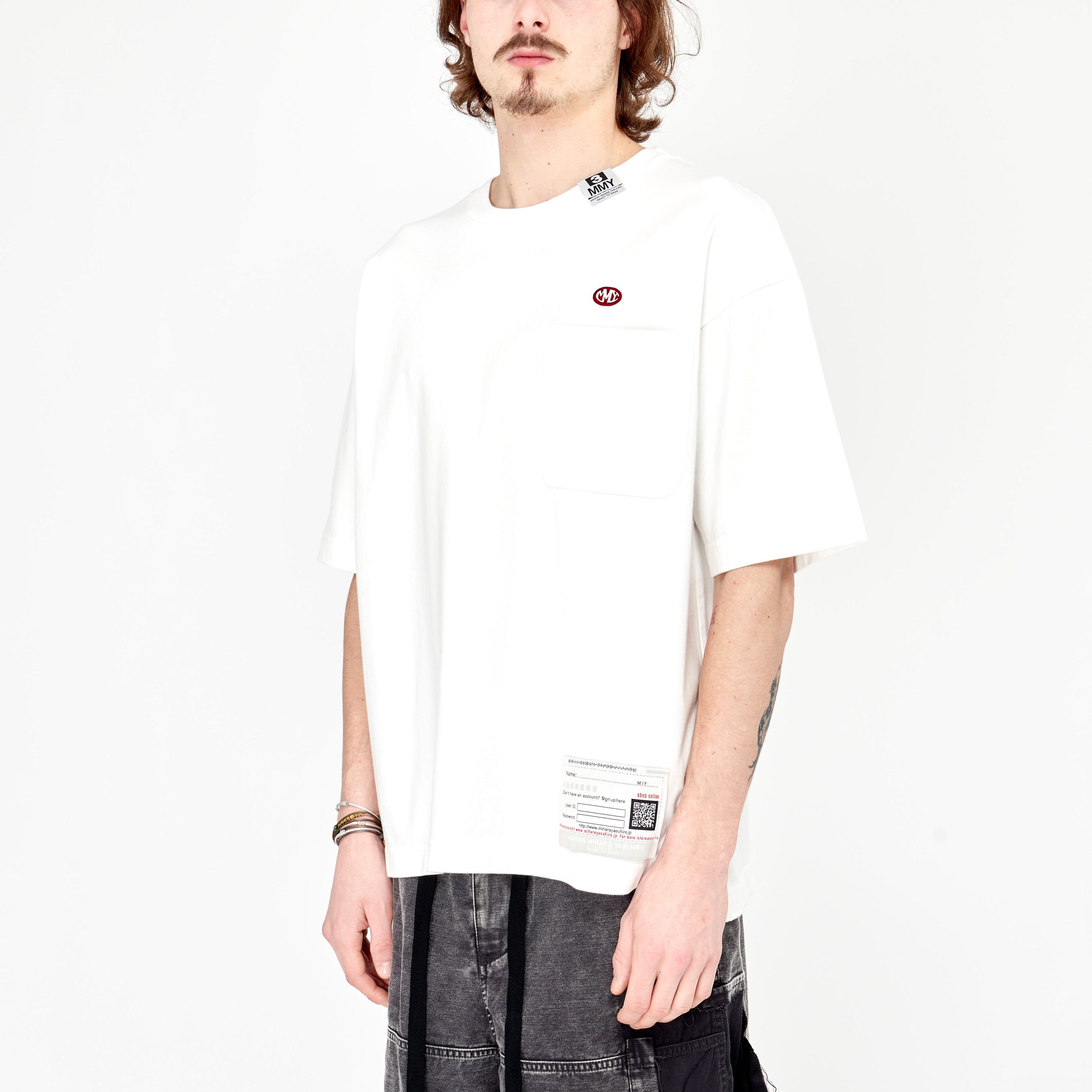 T-shirt Mihara Yasuhiro Pocket Lo-Fi Blanc