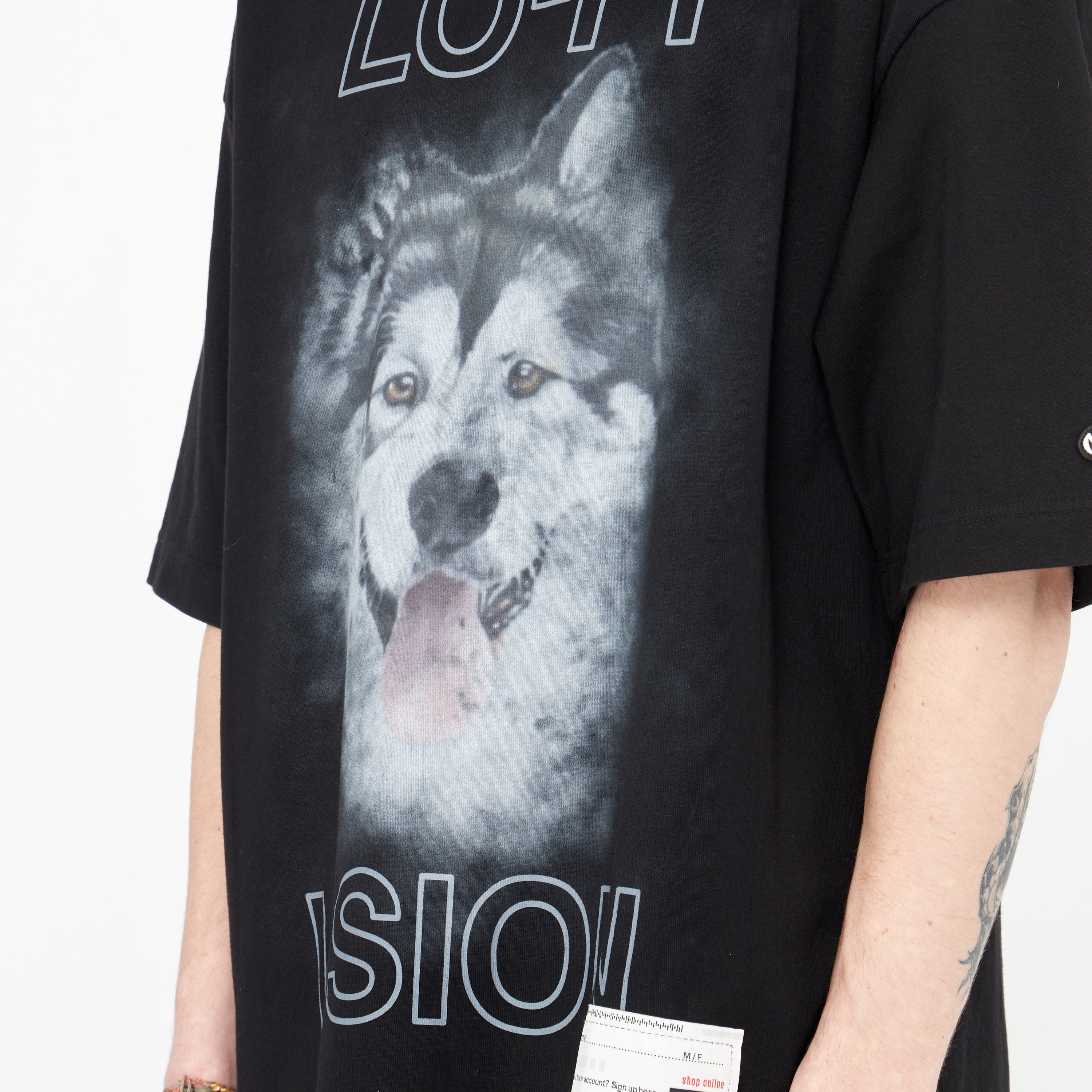 T-shirt Mihara Yasuhiro Lo-Fi Dog Noir