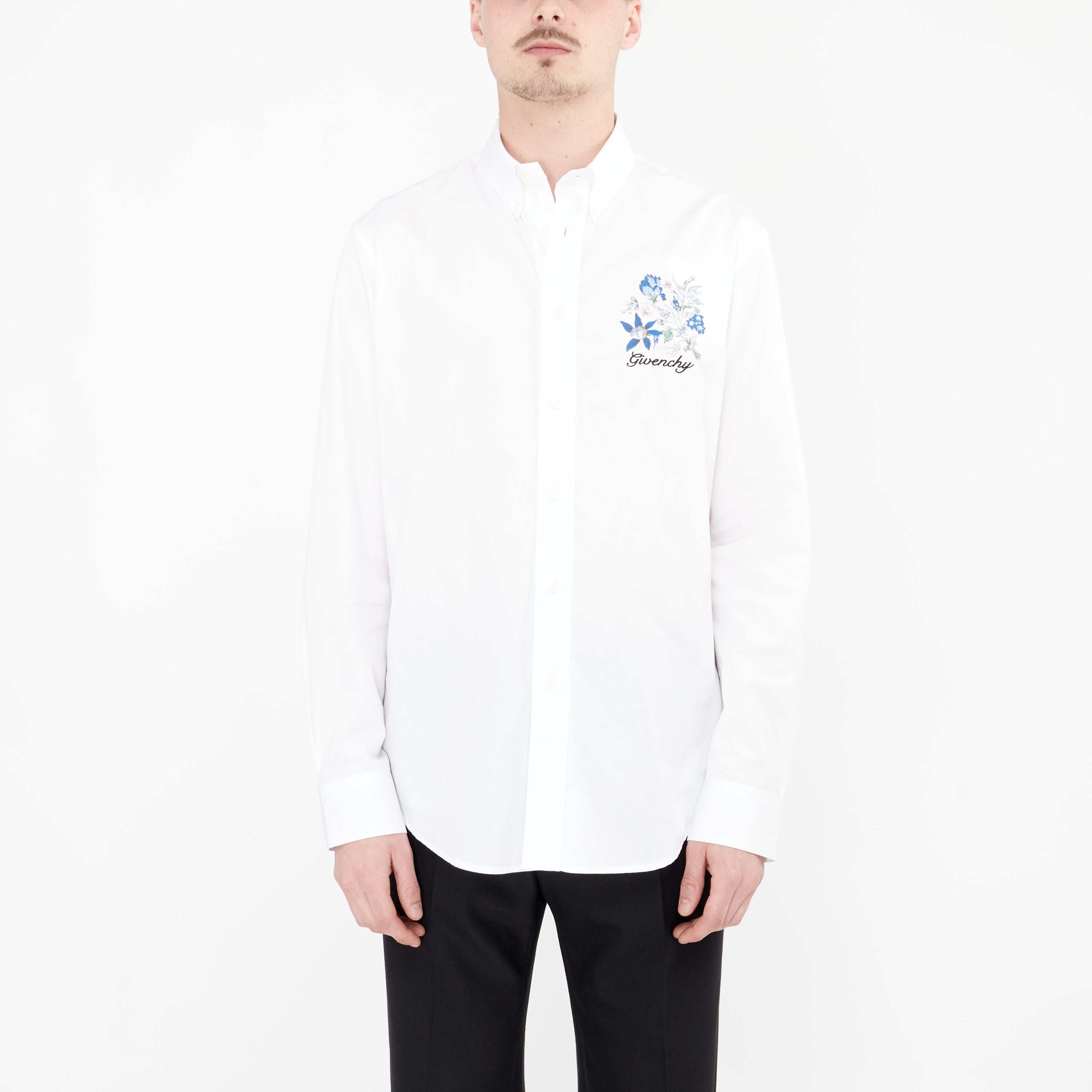 Chemise Givenchy Broderie Fleur Blanche