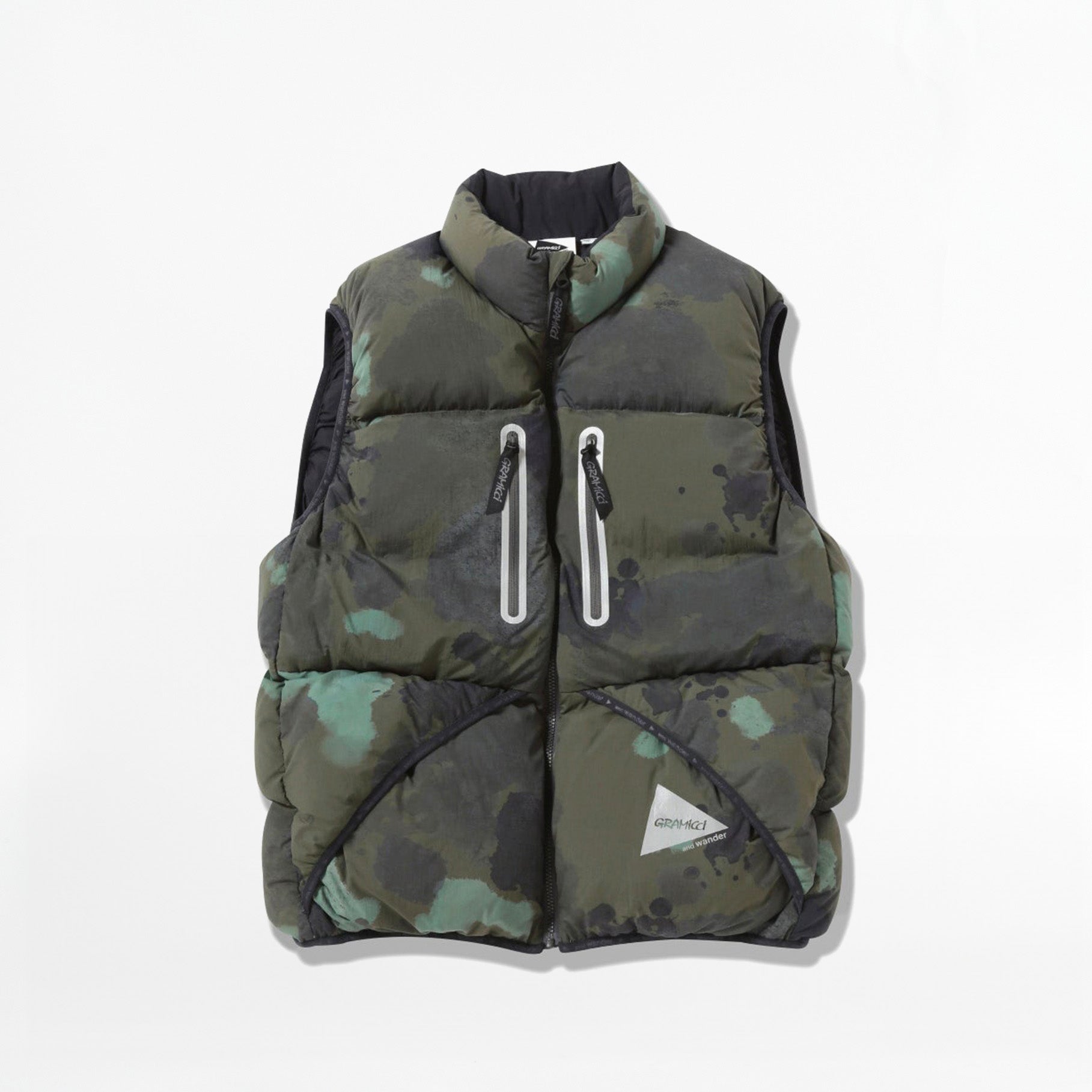 And Wander X Gramicci Camo Sleeveless Puffer Jacket 