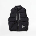 And Wander X Gramicci Black Sleeveless Puffer Jacket 