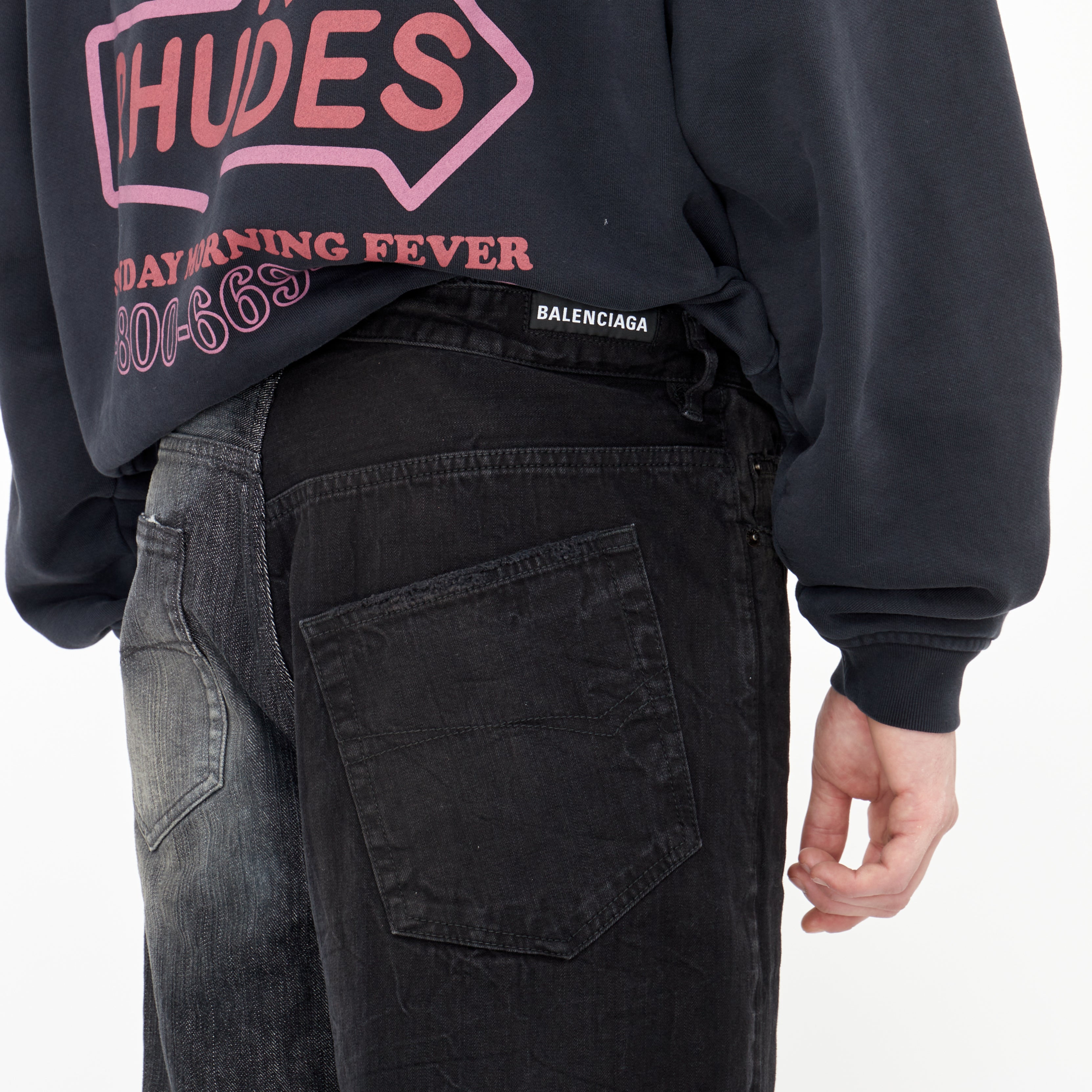 Balenciaga Fifty Fifty Jeans Black
