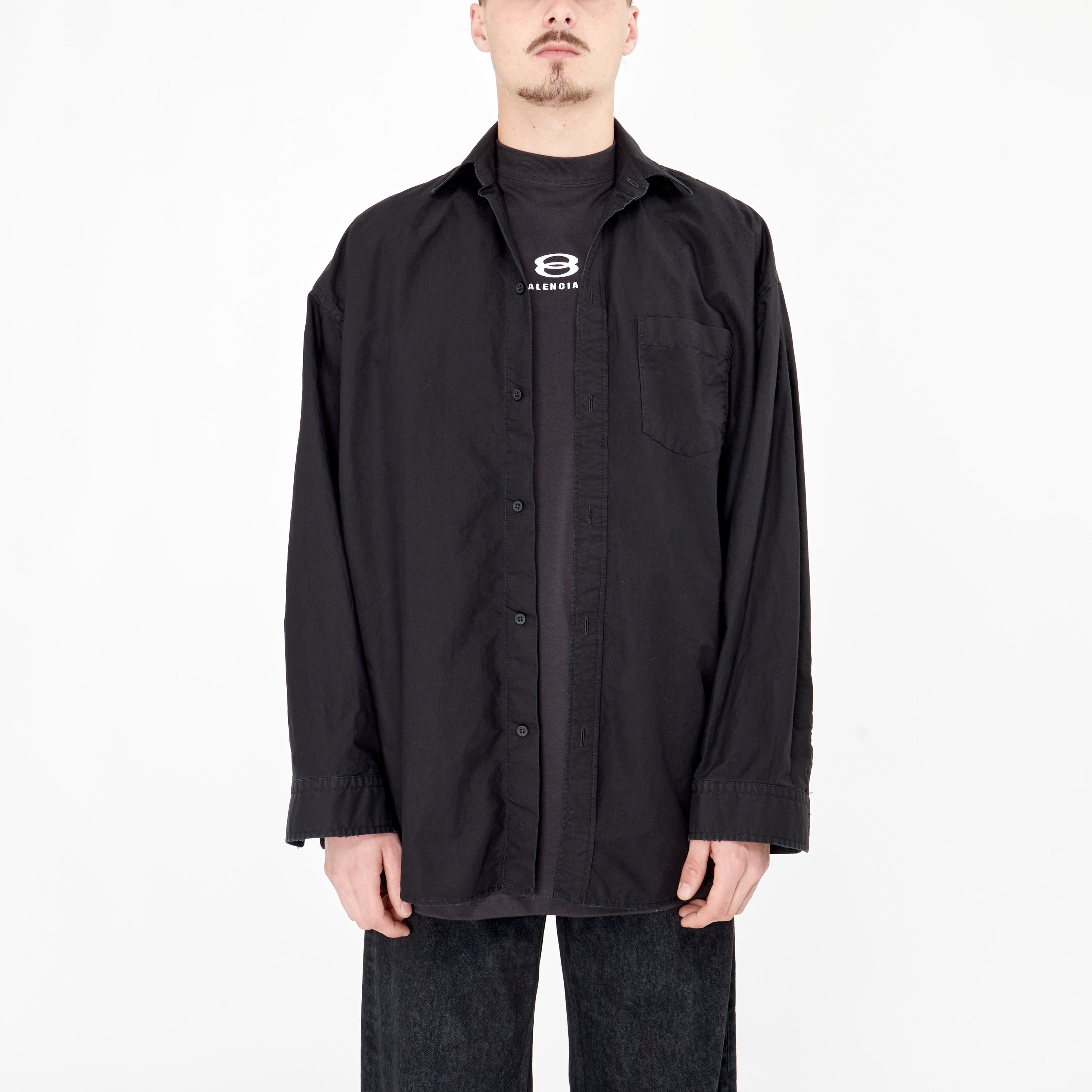 Chemise Balenciaga Superposé Sport Icon Noir