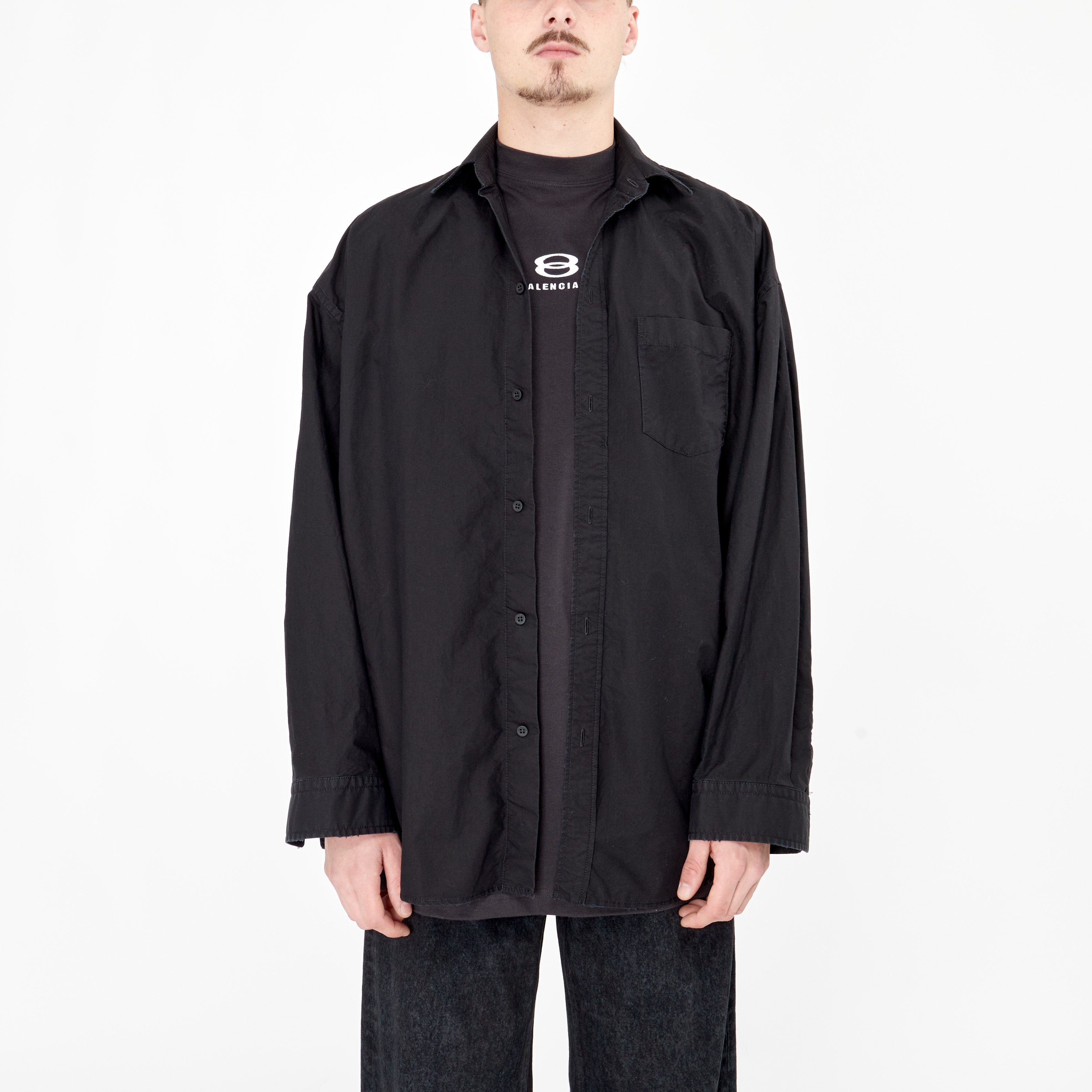 Chemise Balenciaga Superposé Sport Icon Noir