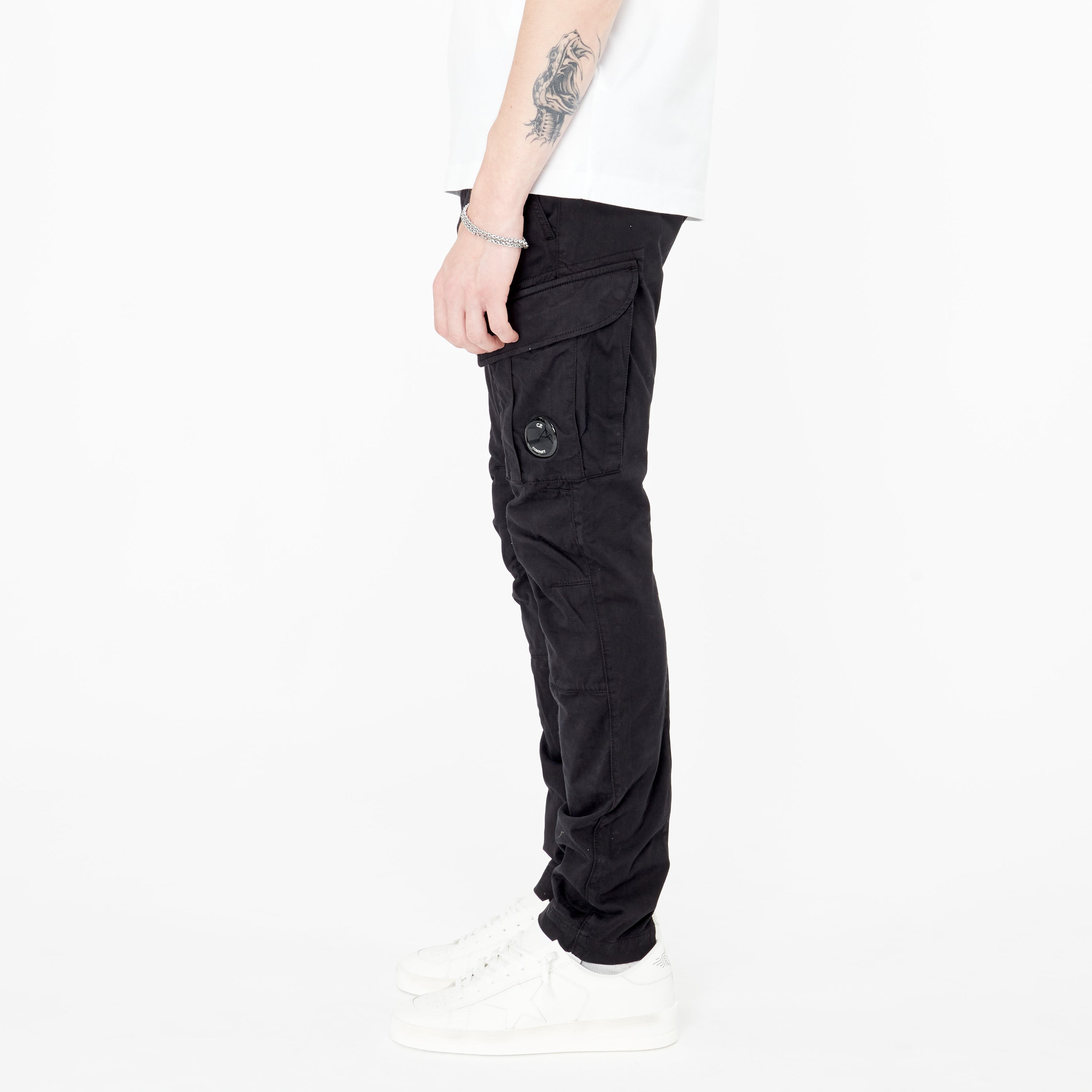 Pantalon Cargo Cp Company Stretch Sateen Noir