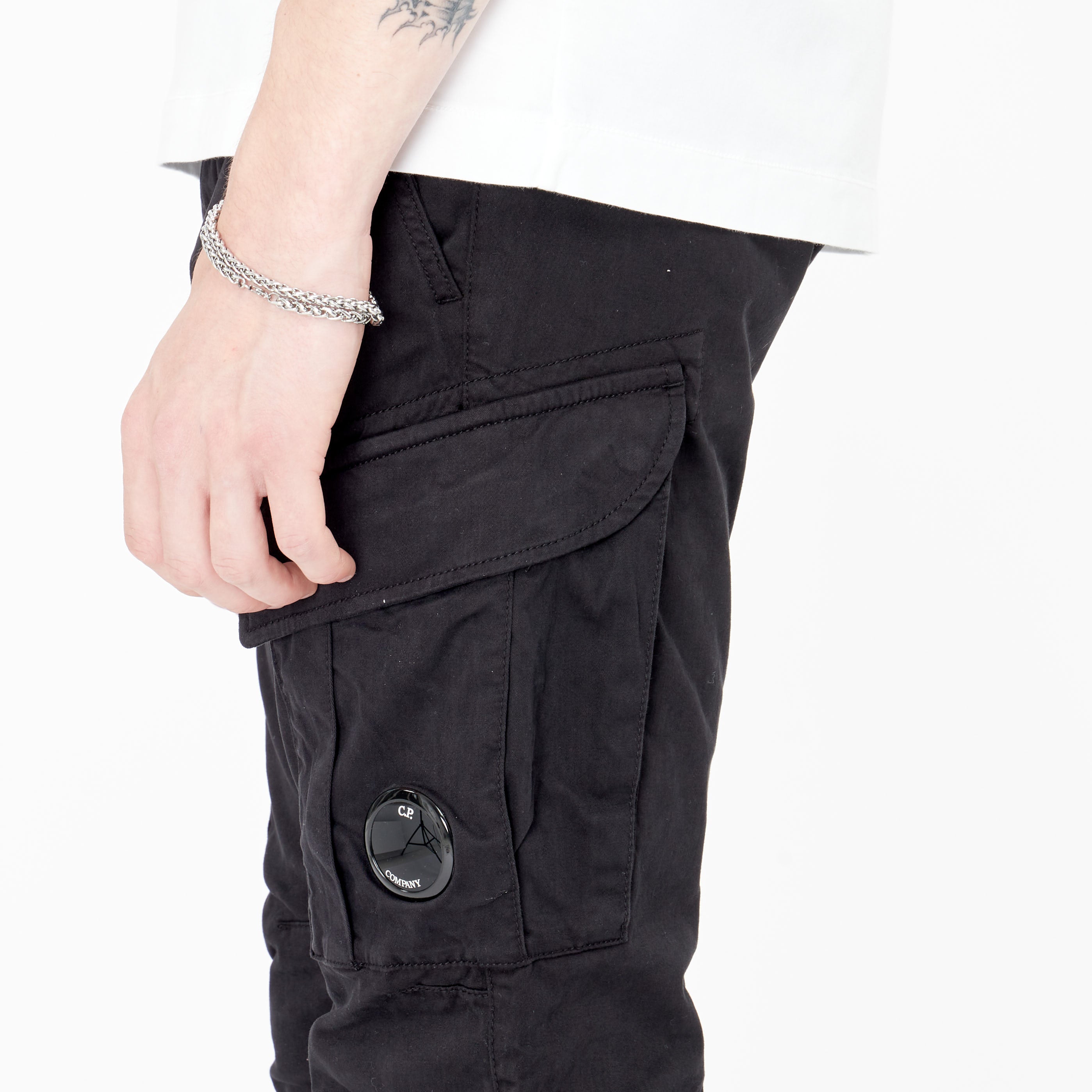 Pantalon Cargo Cp Company Stretch Sateen Noir