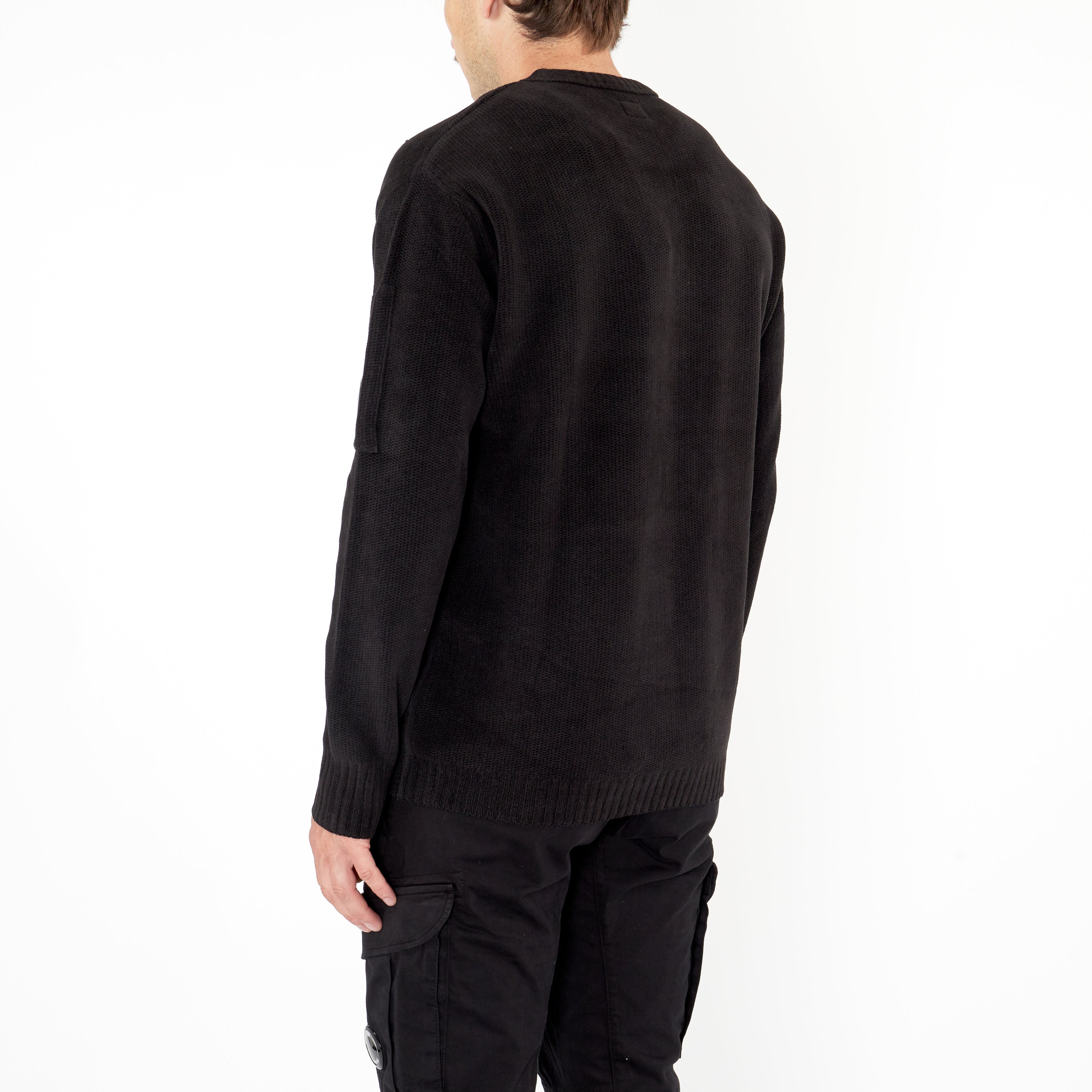 Pull en Maille C.P Company Coton Chenille Noir