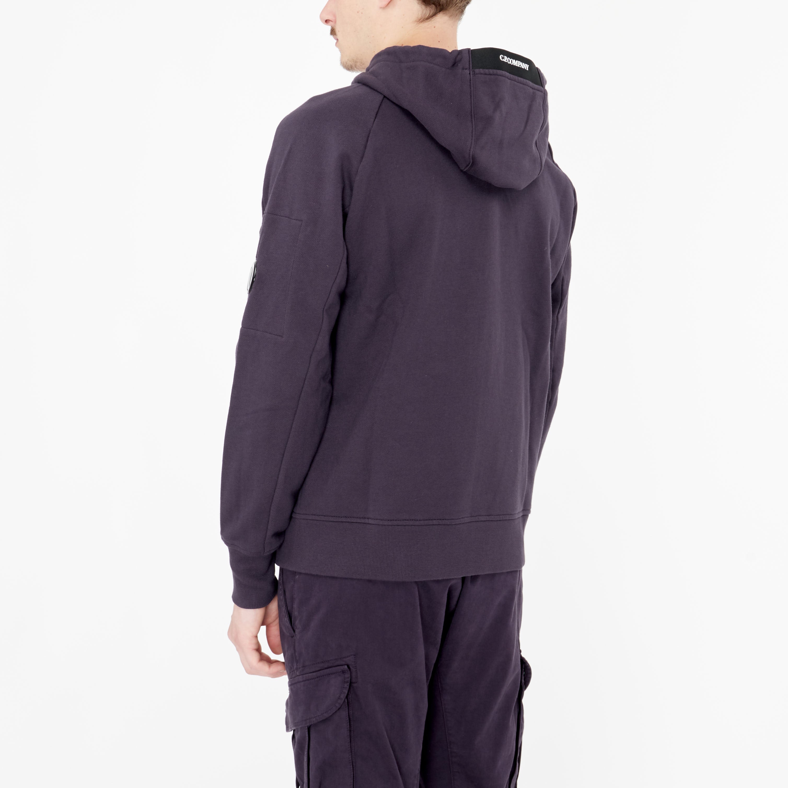 Sweatshirt zippé C.P. Company Diagonal Goggle Capuche Nightshade