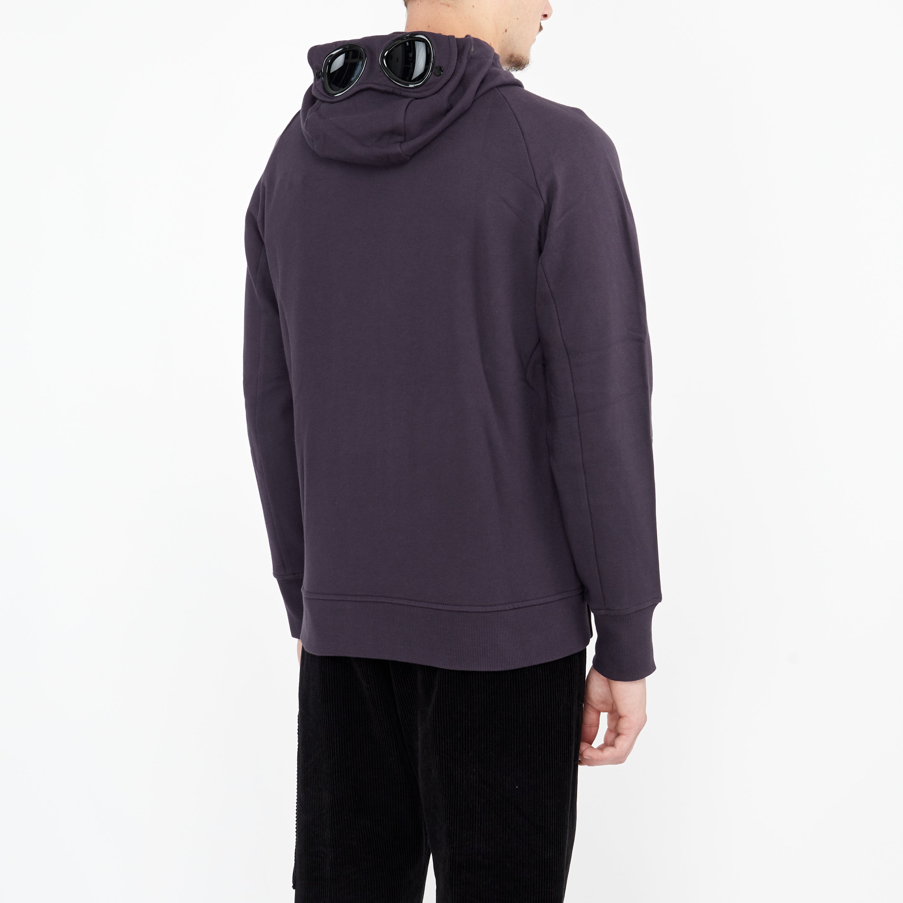 Sweatshirt Zip Cp Company Diagonal Goggle Capuche Nightshade