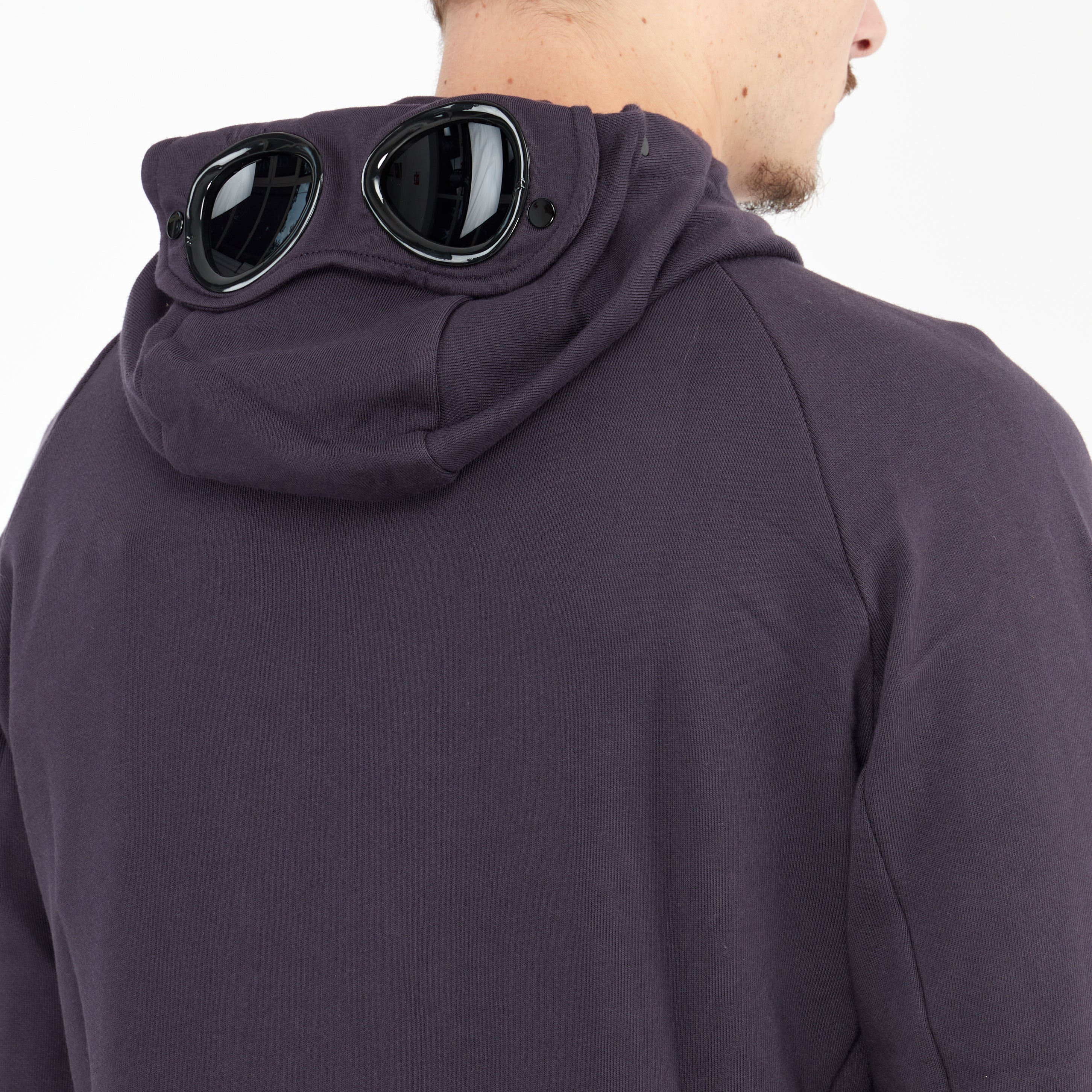 Sweatshirt Zip Cp Company Diagonal Goggle Capuche Nightshade