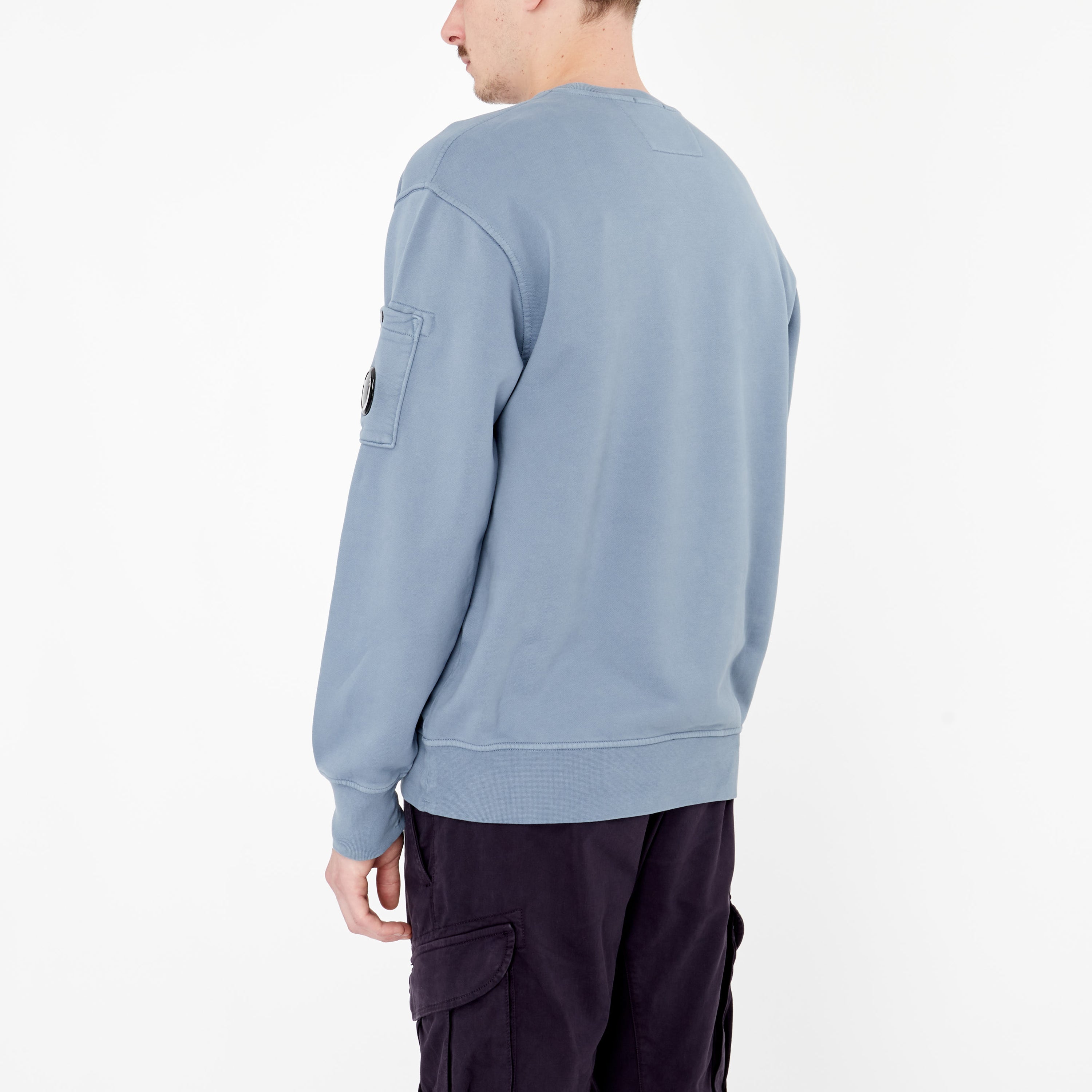 Sweatshirt Cp Company Diagonal Fleece Lens Flint Stone
