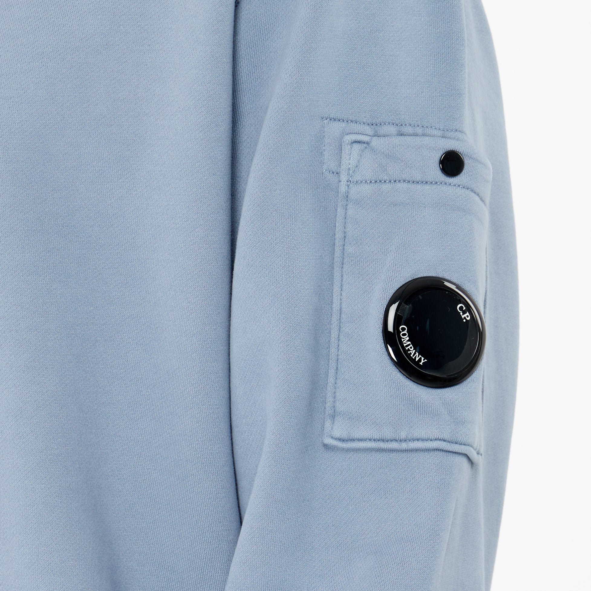 Sweatshirt Cp Company Diagonal Fleece Lens Flint Stone