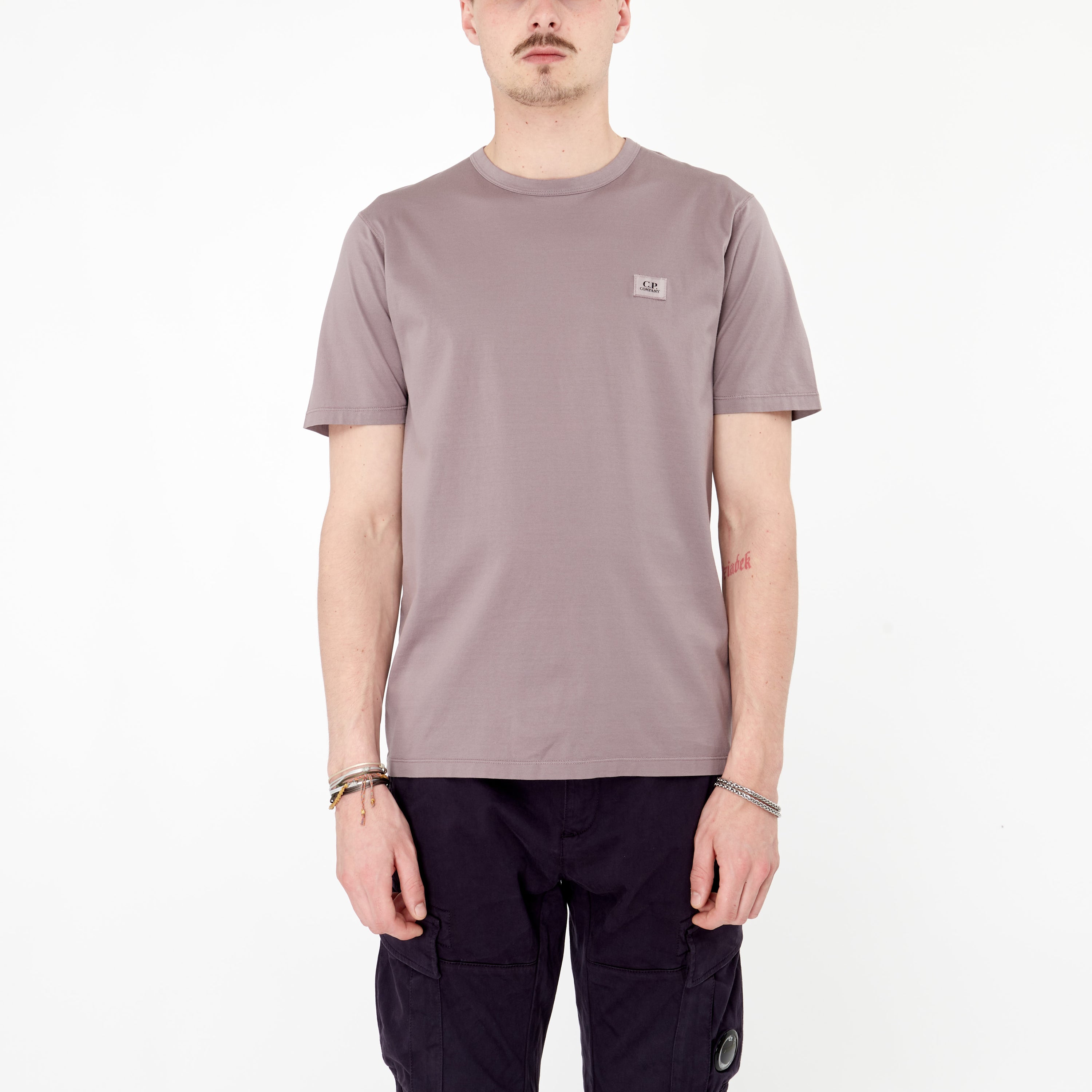 T-shirt C.P. Company 70/2 Jersey Logo – Purple Dove
