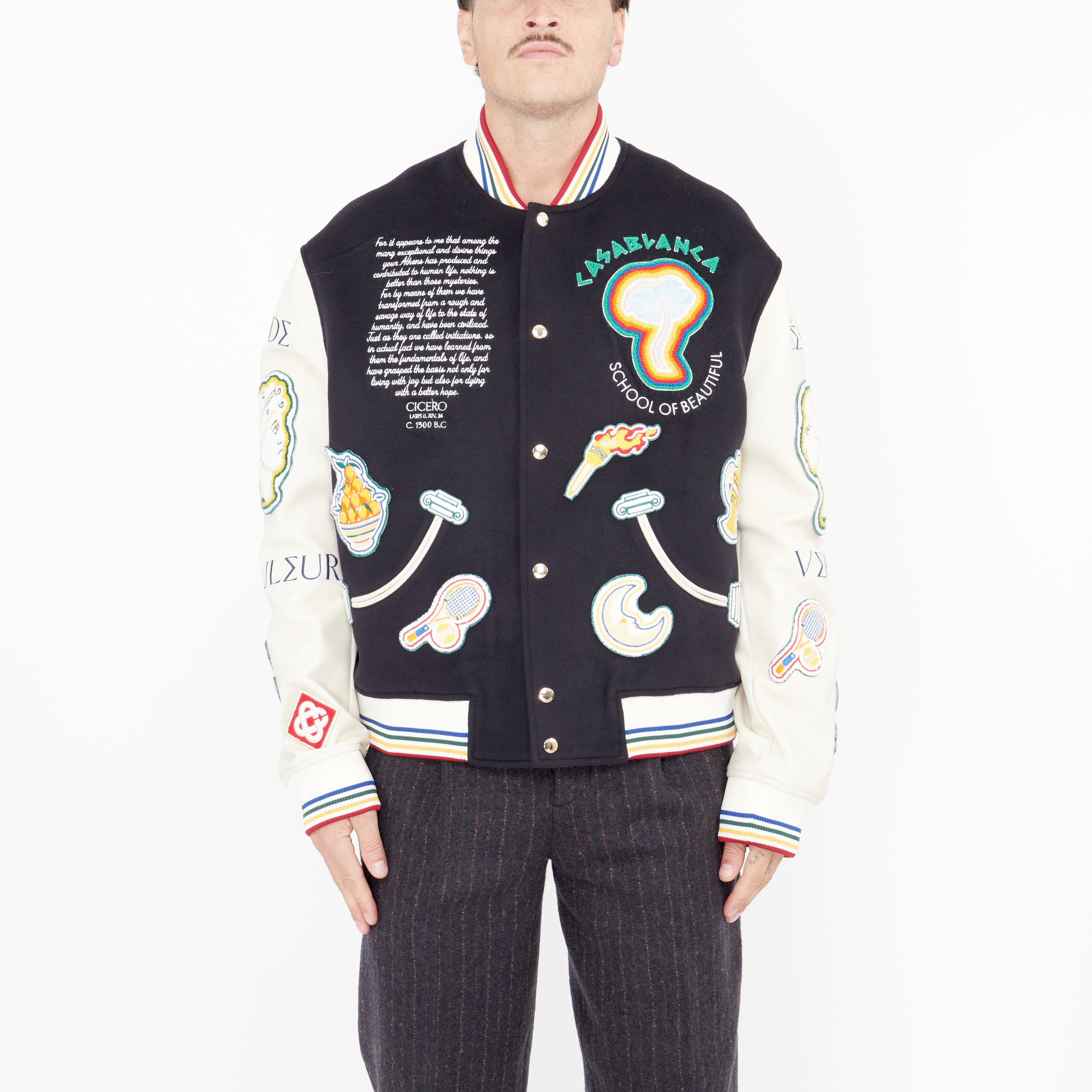 Bomber Casablanca Chenille Patchwork