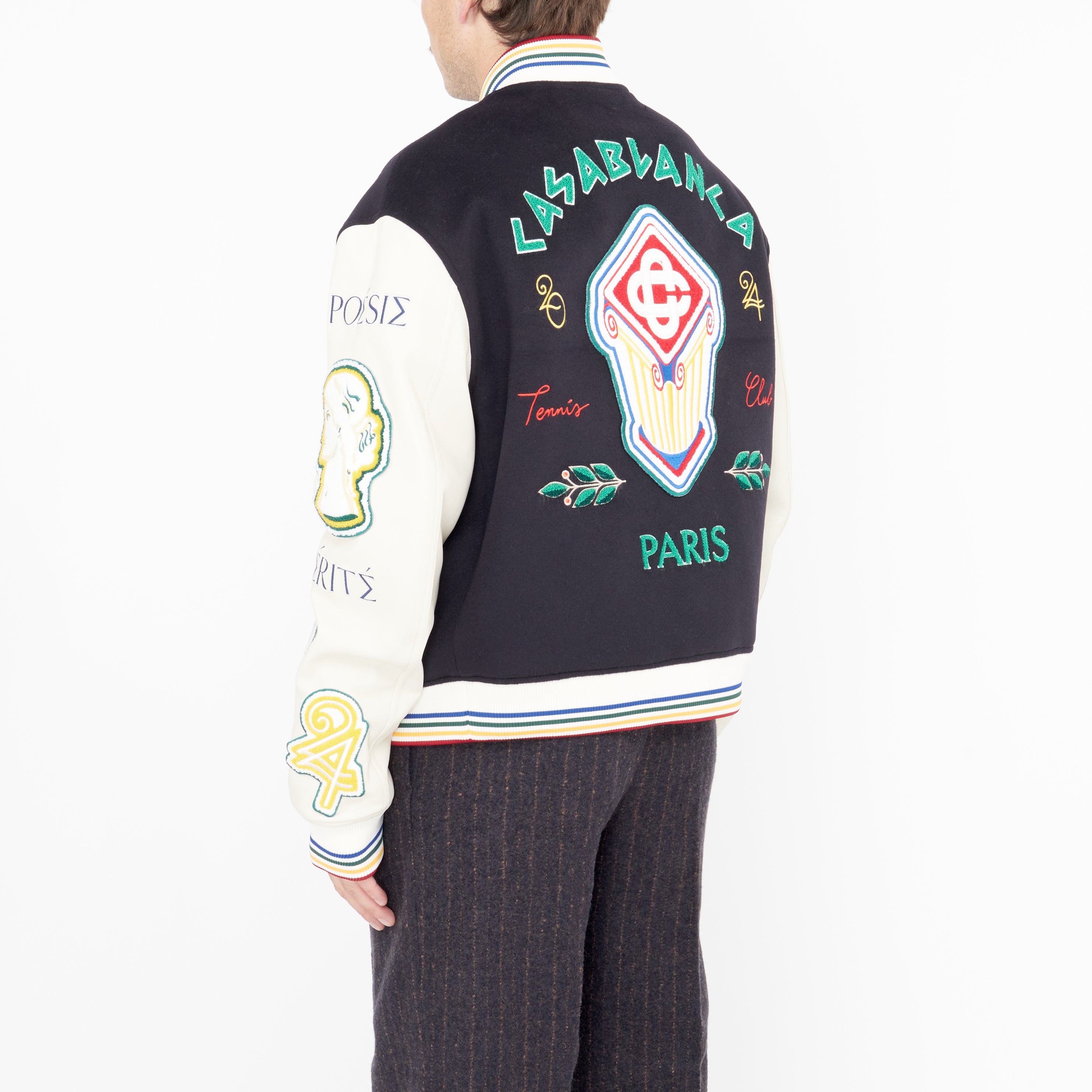 Bomber Casablanca Chenille Patchwork