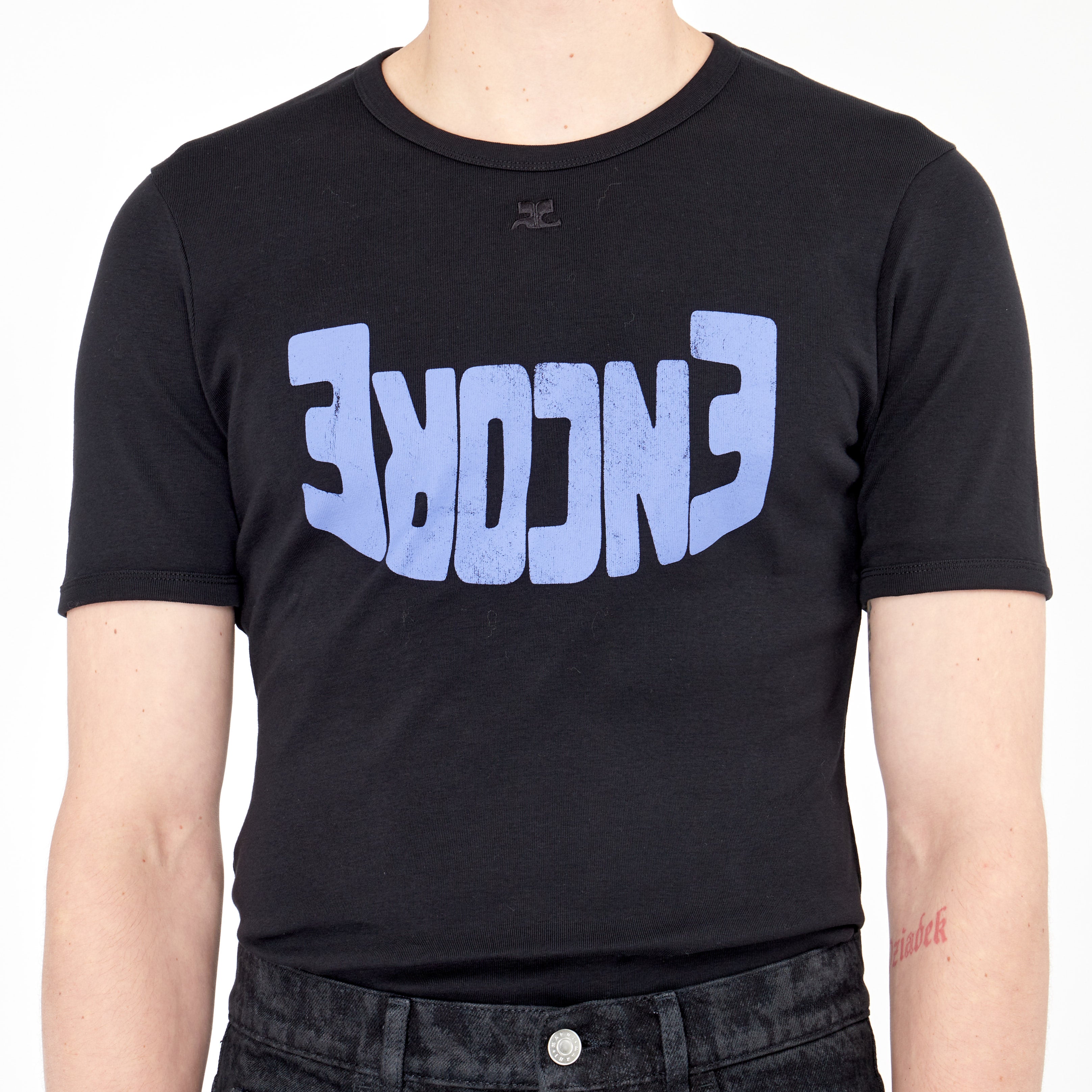 T-shirt Courrèges Encore Noir