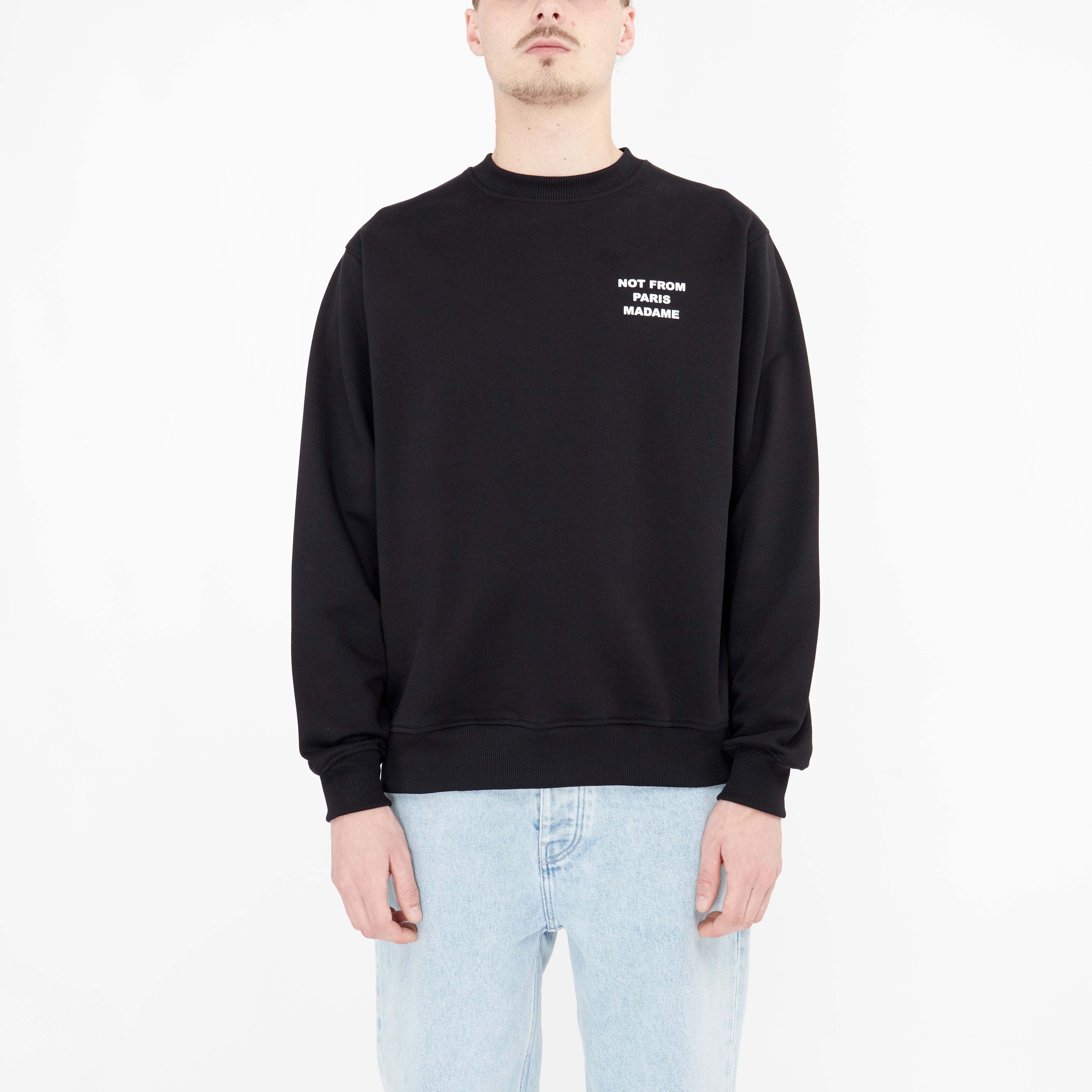 Le Sweatshirt Slogan Drôle De Monsieur Noir