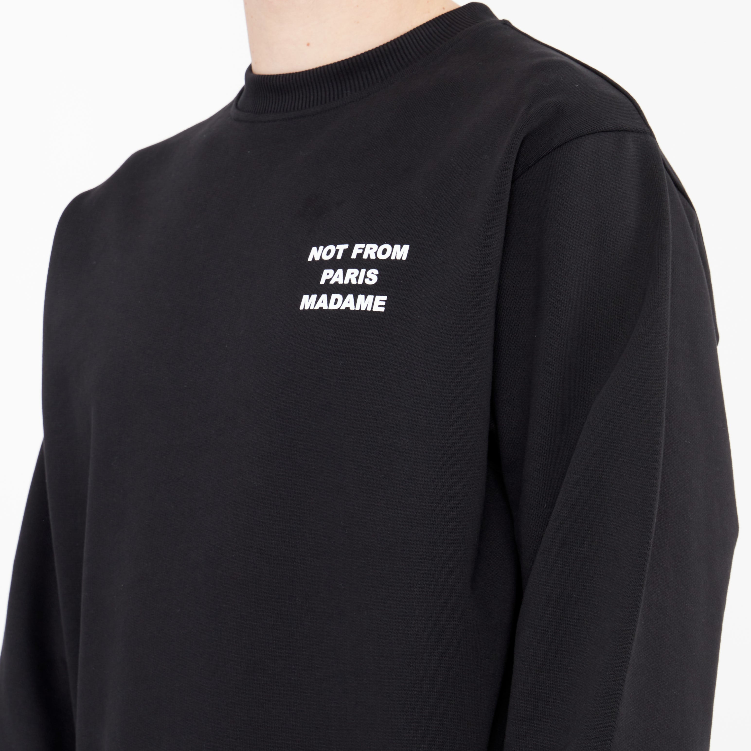 Le Sweatshirt Slogan Drôle De Monsieur Noir