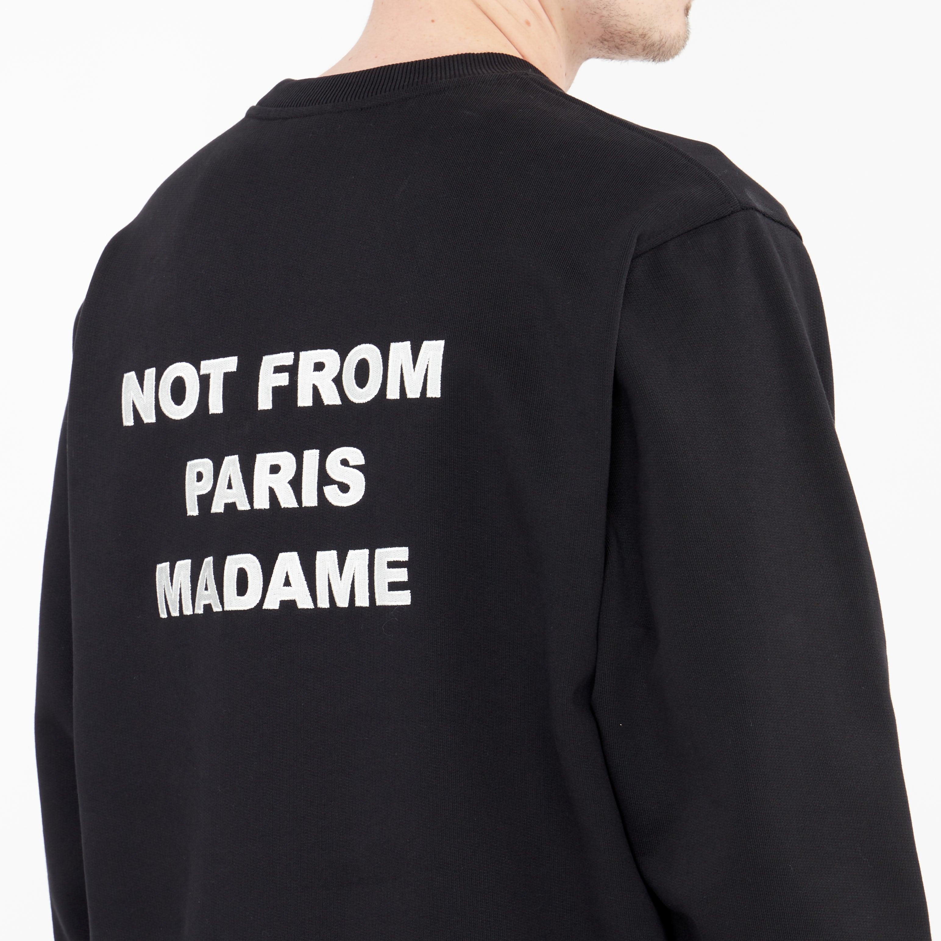 Le Sweatshirt Slogan Drôle De Monsieur Noir