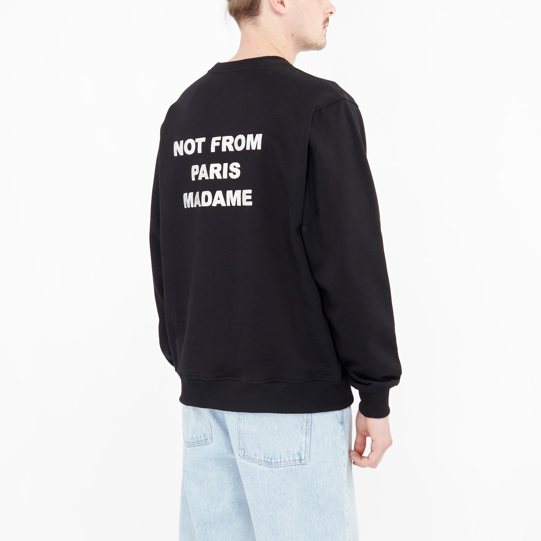 Le Sweatshirt Slogan Drôle De Monsieur Noir