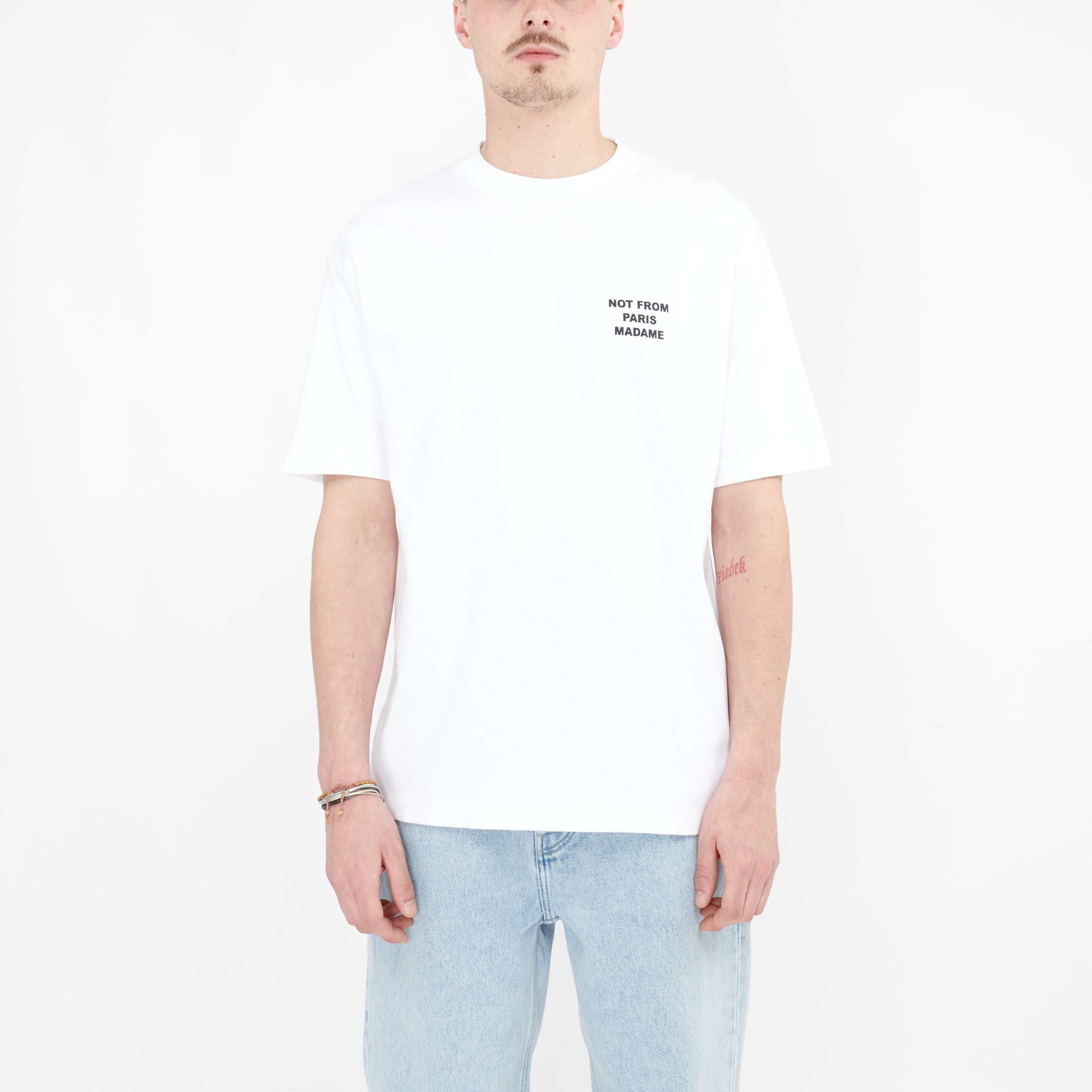Le T-shirt Slogan Drôle De Monsieur Blanc