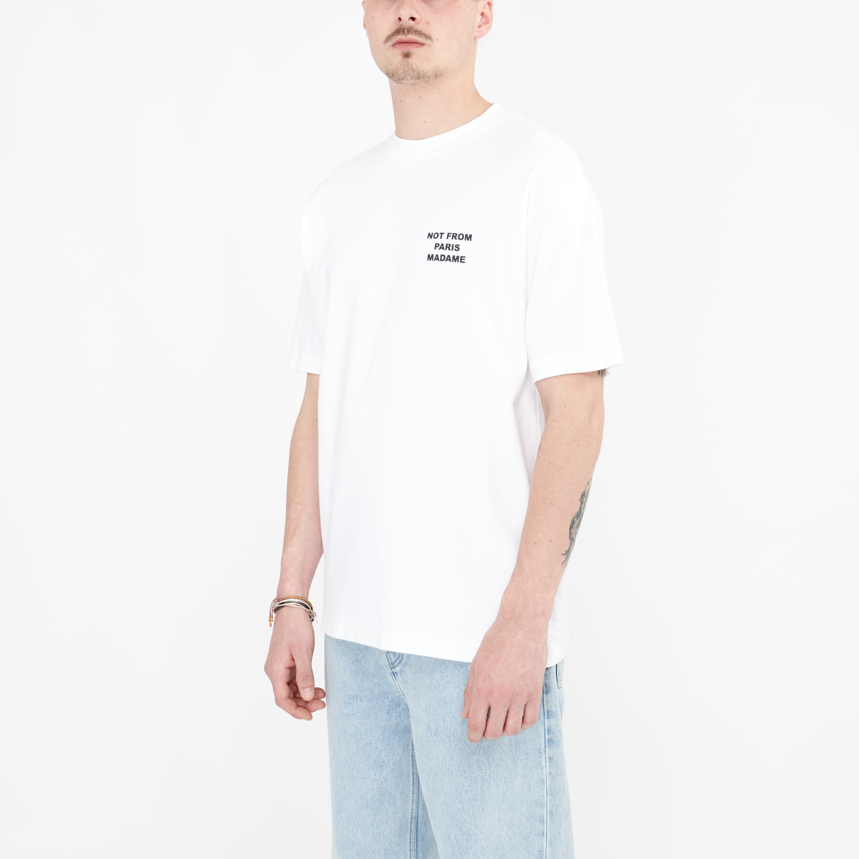 Le T-shirt Slogan Drôle De Monsieur Blanc