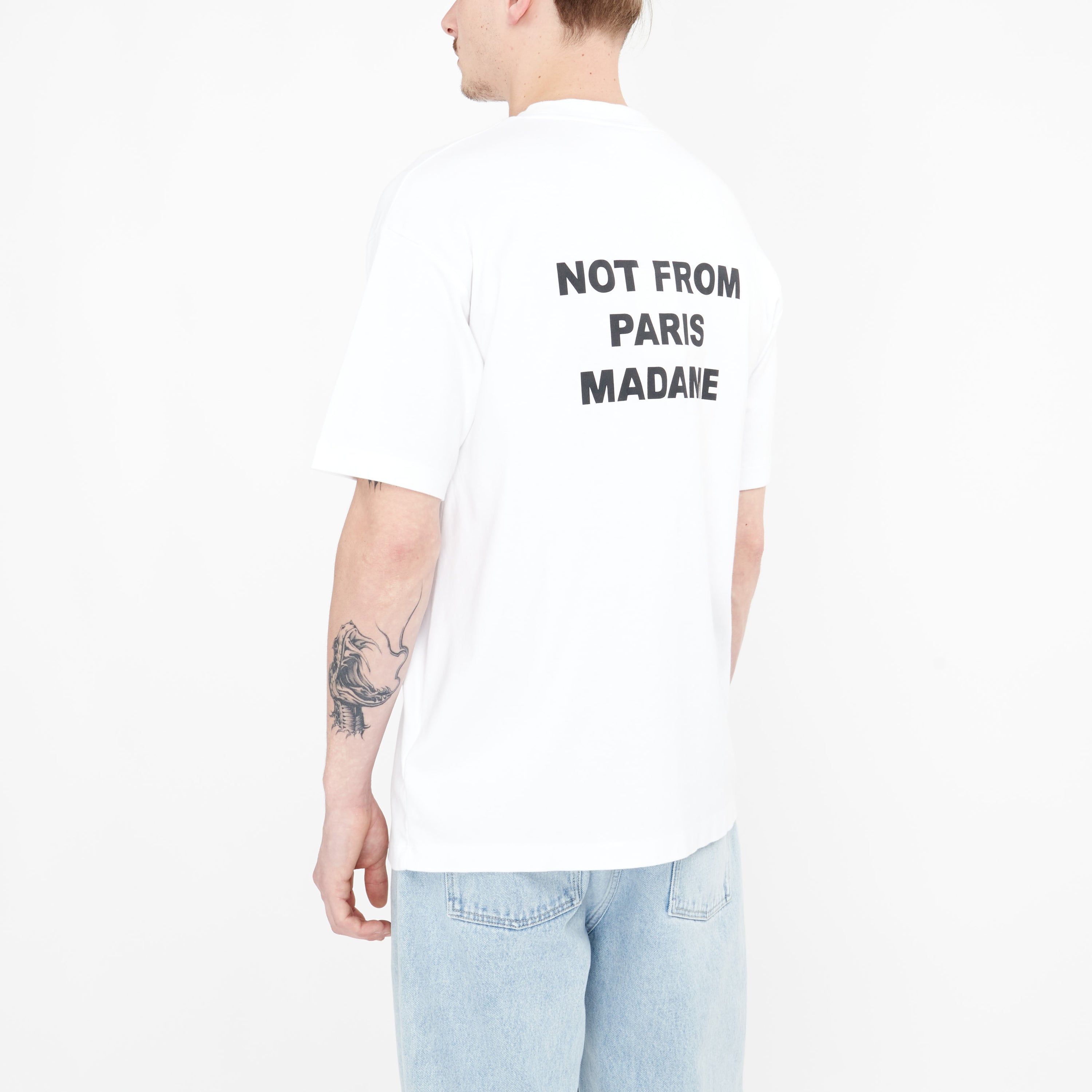 Le T-shirt Slogan Drôle De Monsieur Blanc